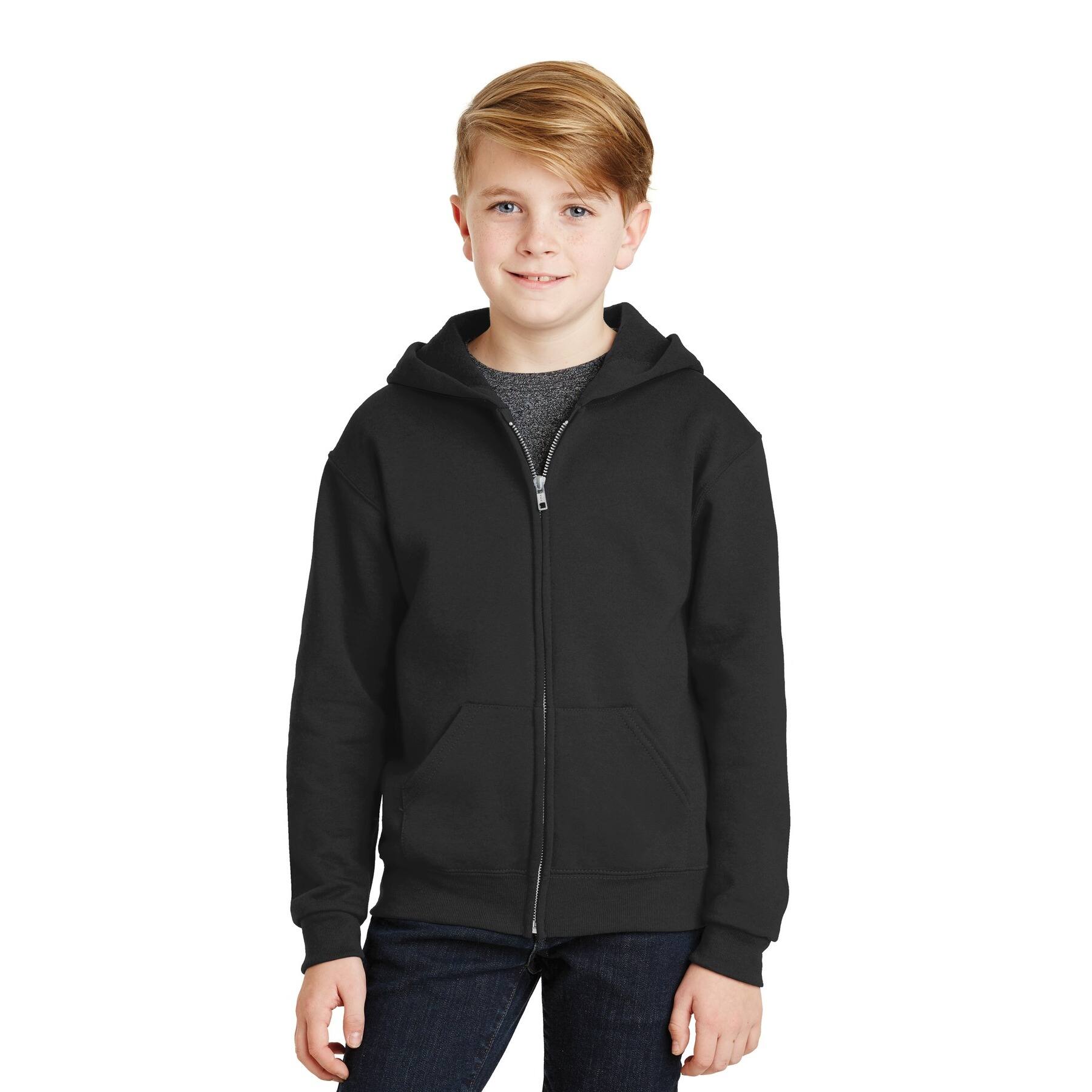 JERZEES&#xAE; NuBlend&#xAE; Youth Full-Zip Hooded Sweatshirt