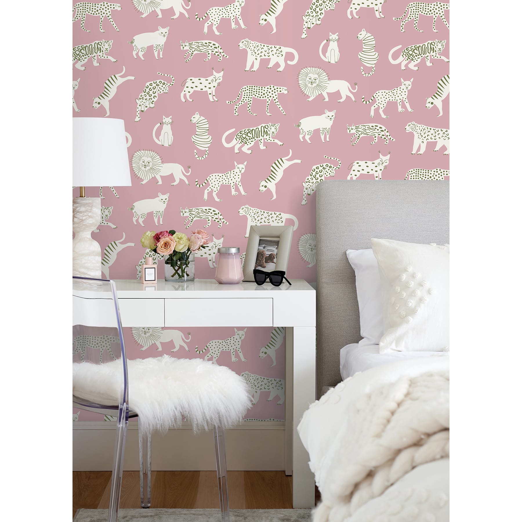 NuWallpaper Leah Duncan Kitty Kitty Peel &#x26; Stick Wallpaper