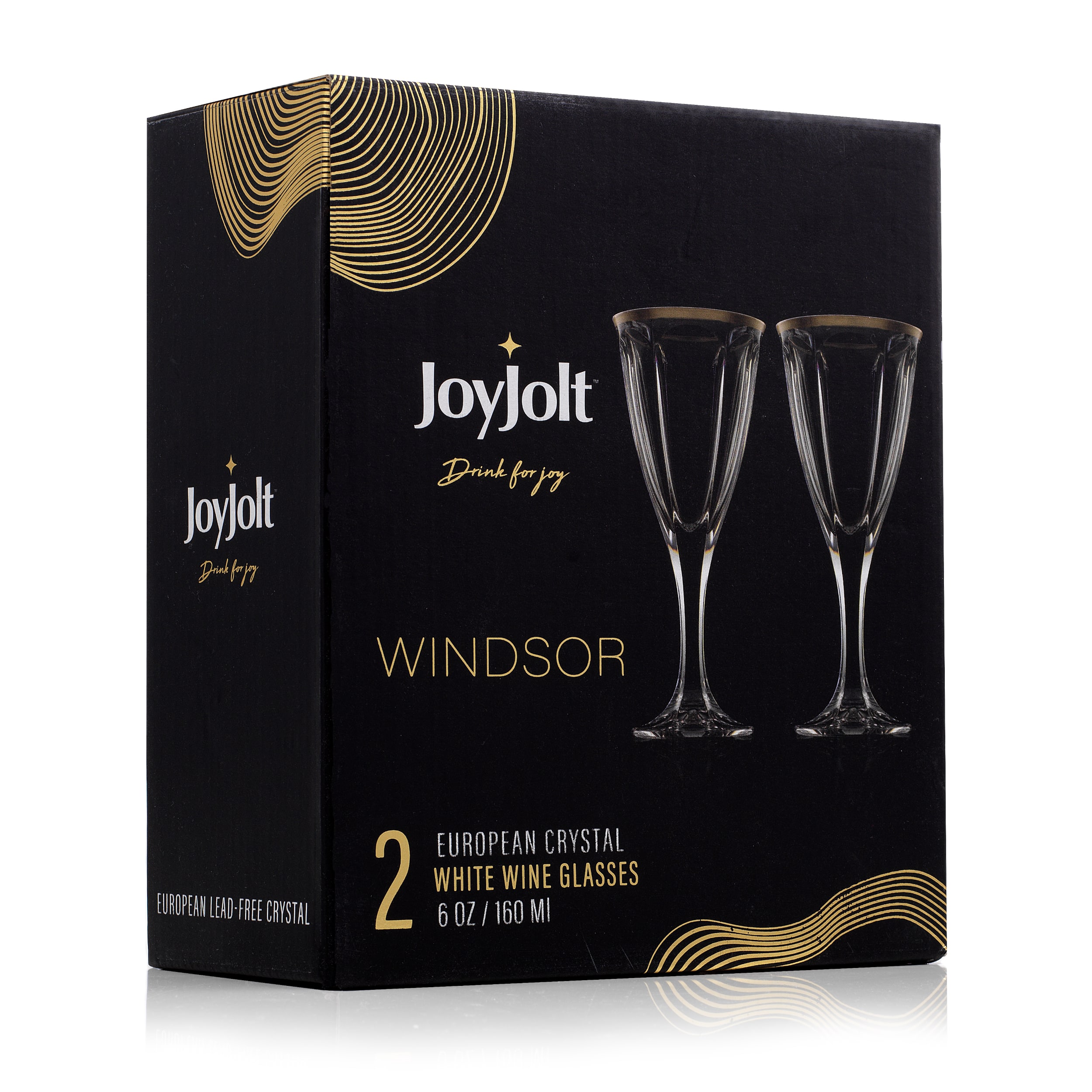 JoyJolt Windsor Gold Rim White Wine Glasses. Crystal Wine Glasses Set of 2,  6 oz Wine Glasses Stemme…See more JoyJolt Windsor Gold Rim White Wine