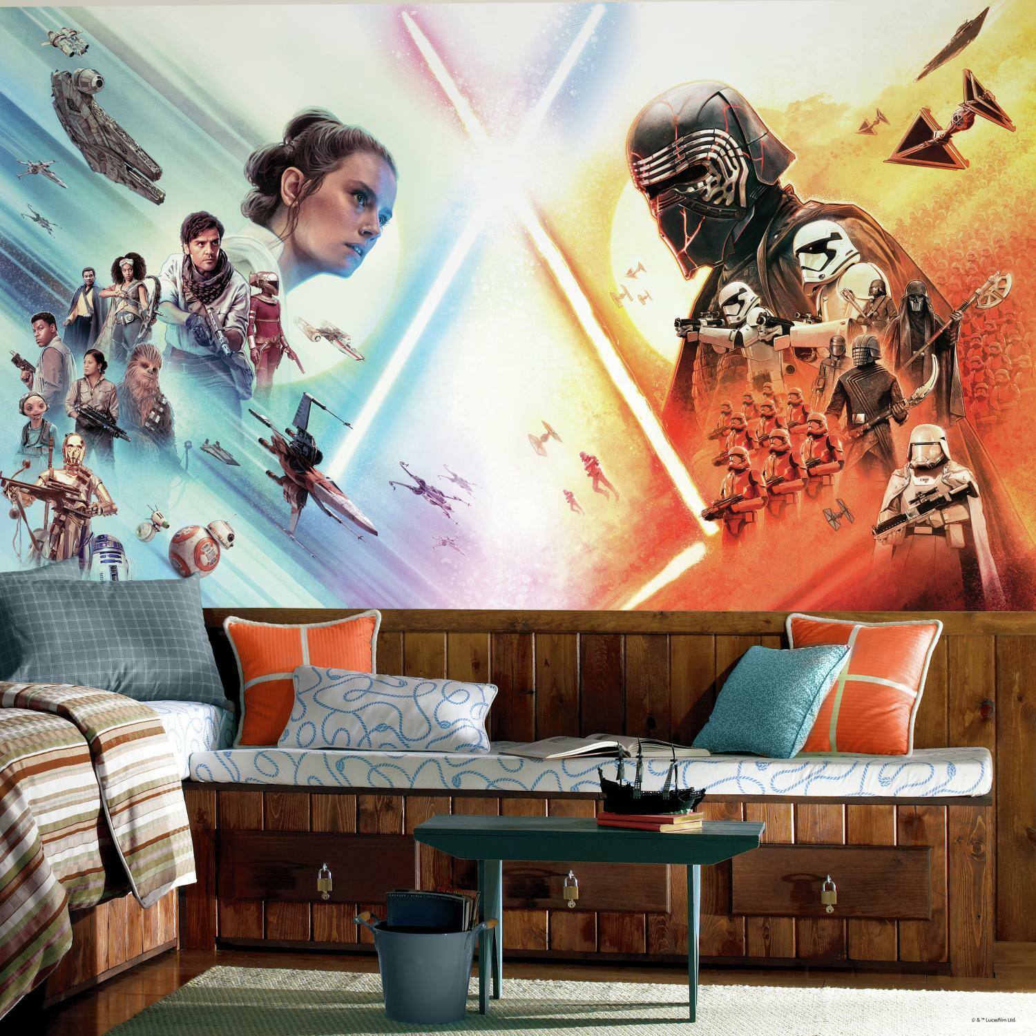RoomMates Star Wars The Rise Of Skywalker Peel &#x26; Stick Mural