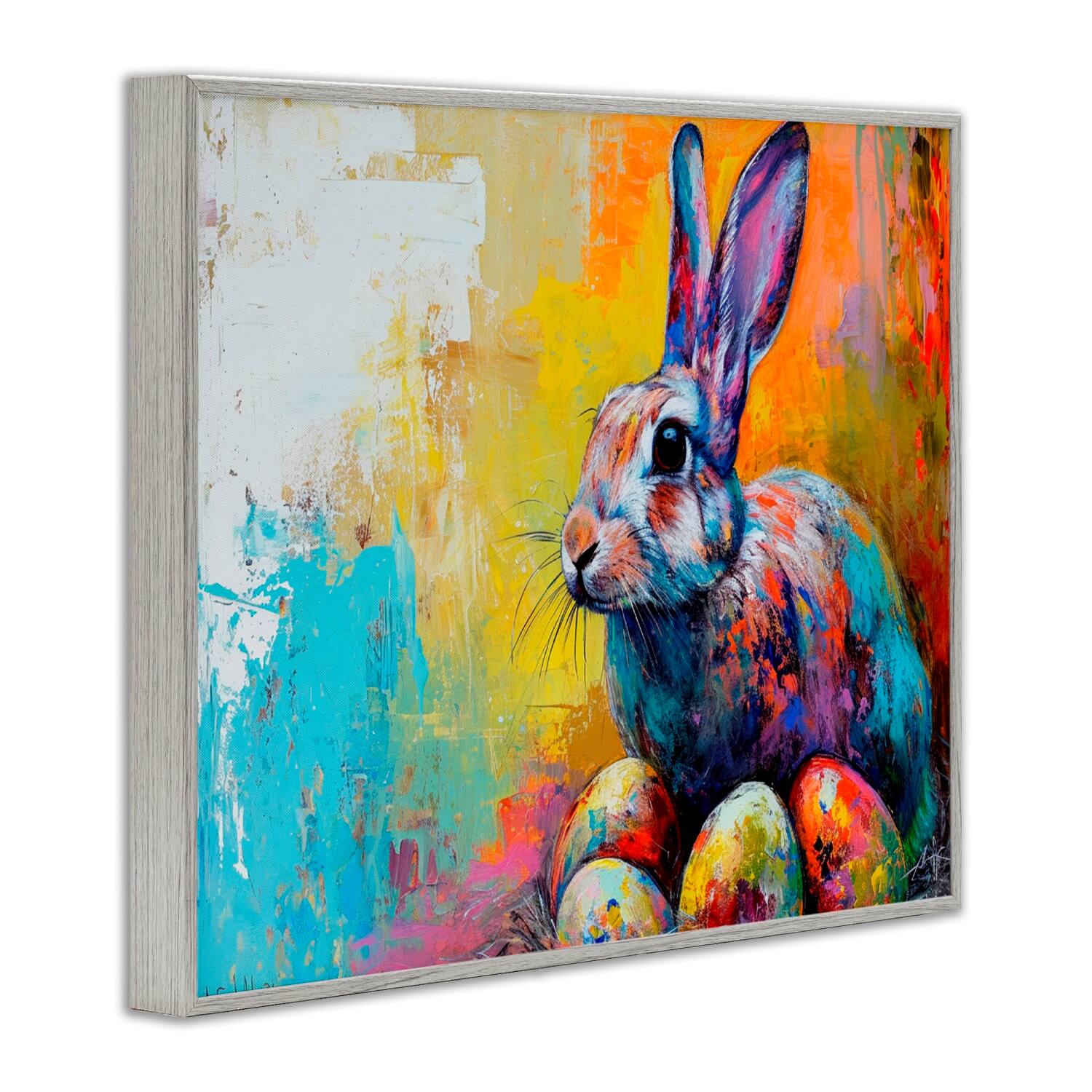 Stupell Industries Easter Joy Abstract Framed Giclee Art