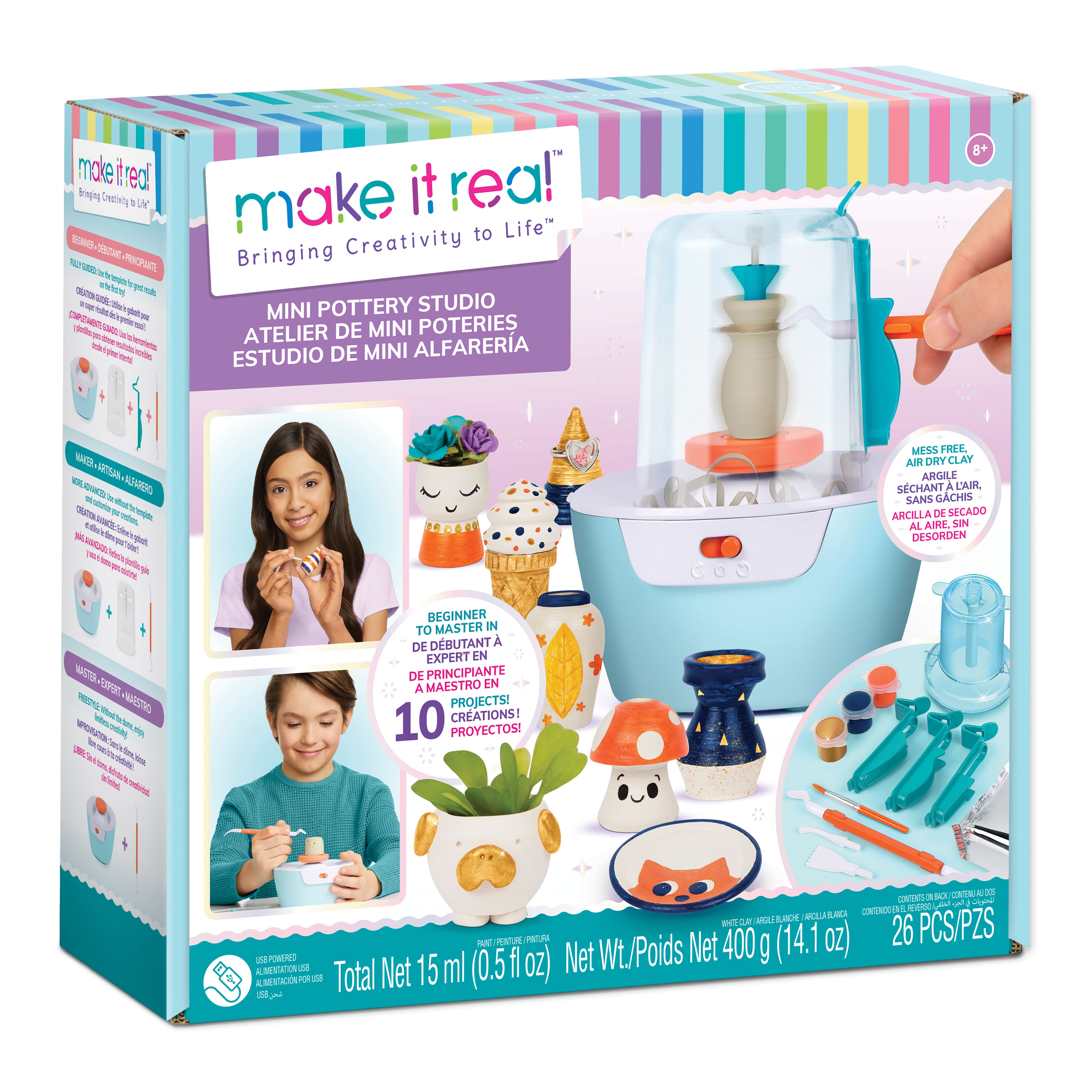 6 Pack: Make It Real™ Mini Pottery Studio