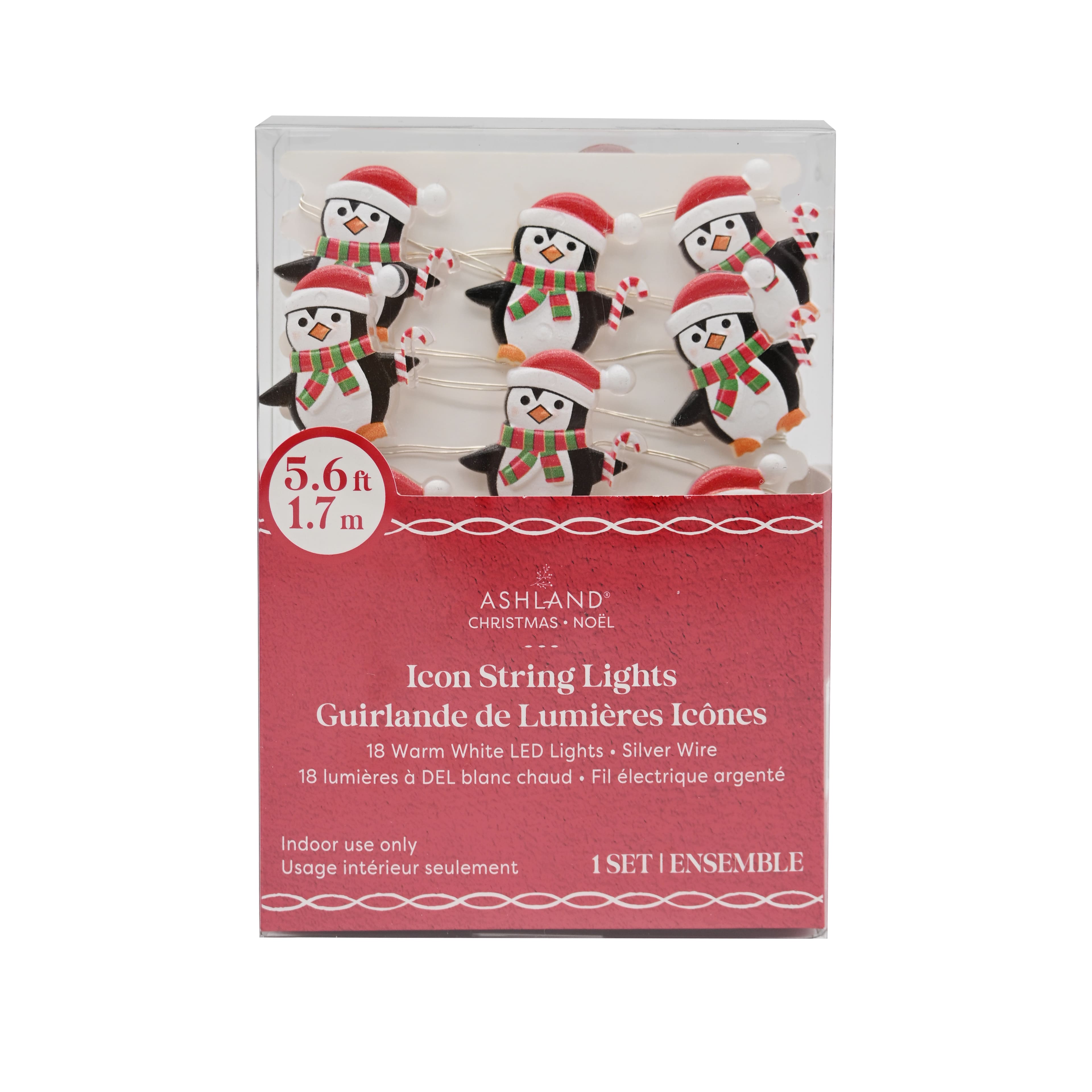 18ct. Warm White LED Penguin String Lights on Silver Wire by Ashland&#xAE;