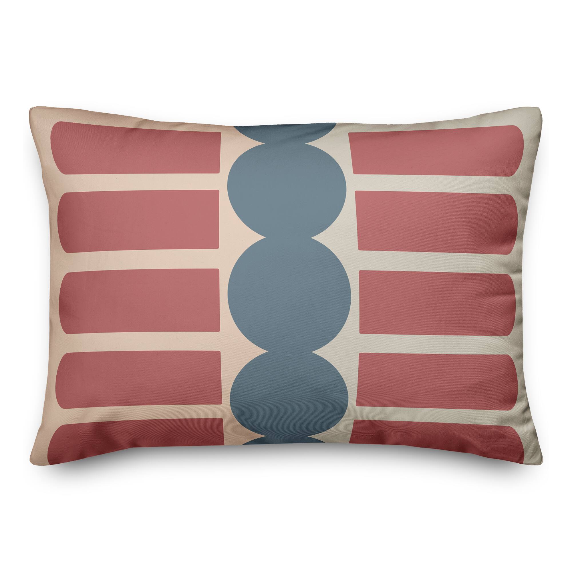 Retro Circle Pattern Throw Pillow