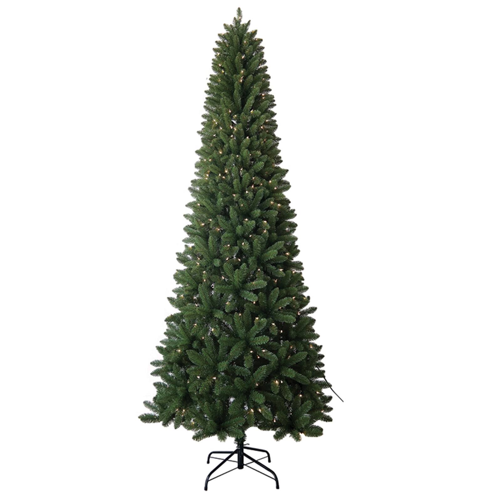 9ft. Pre-Lit Pvc Slim Artificial Christmas Tree