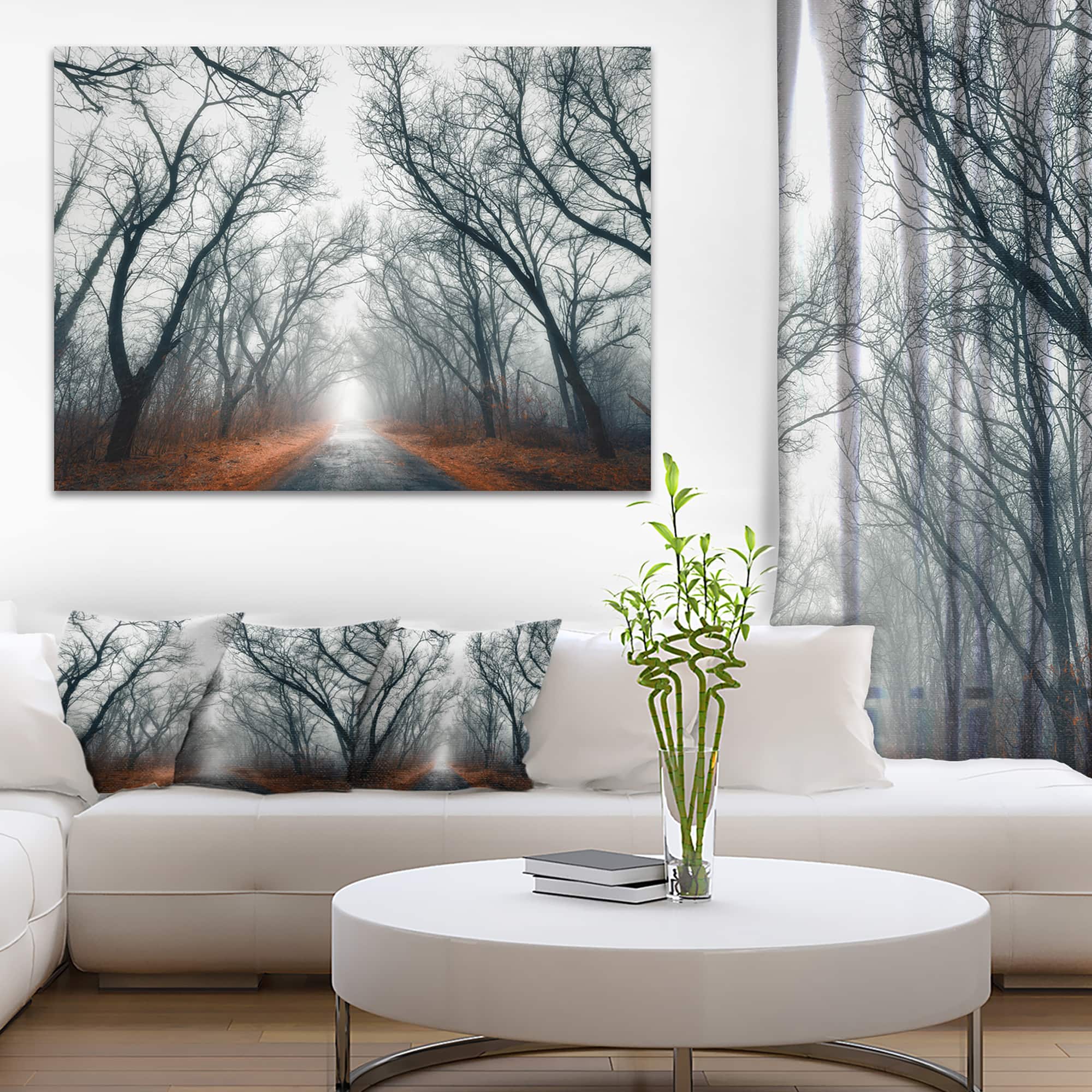 Designart - Mystic Road in Forest - Landscape Photography Canvas Print
