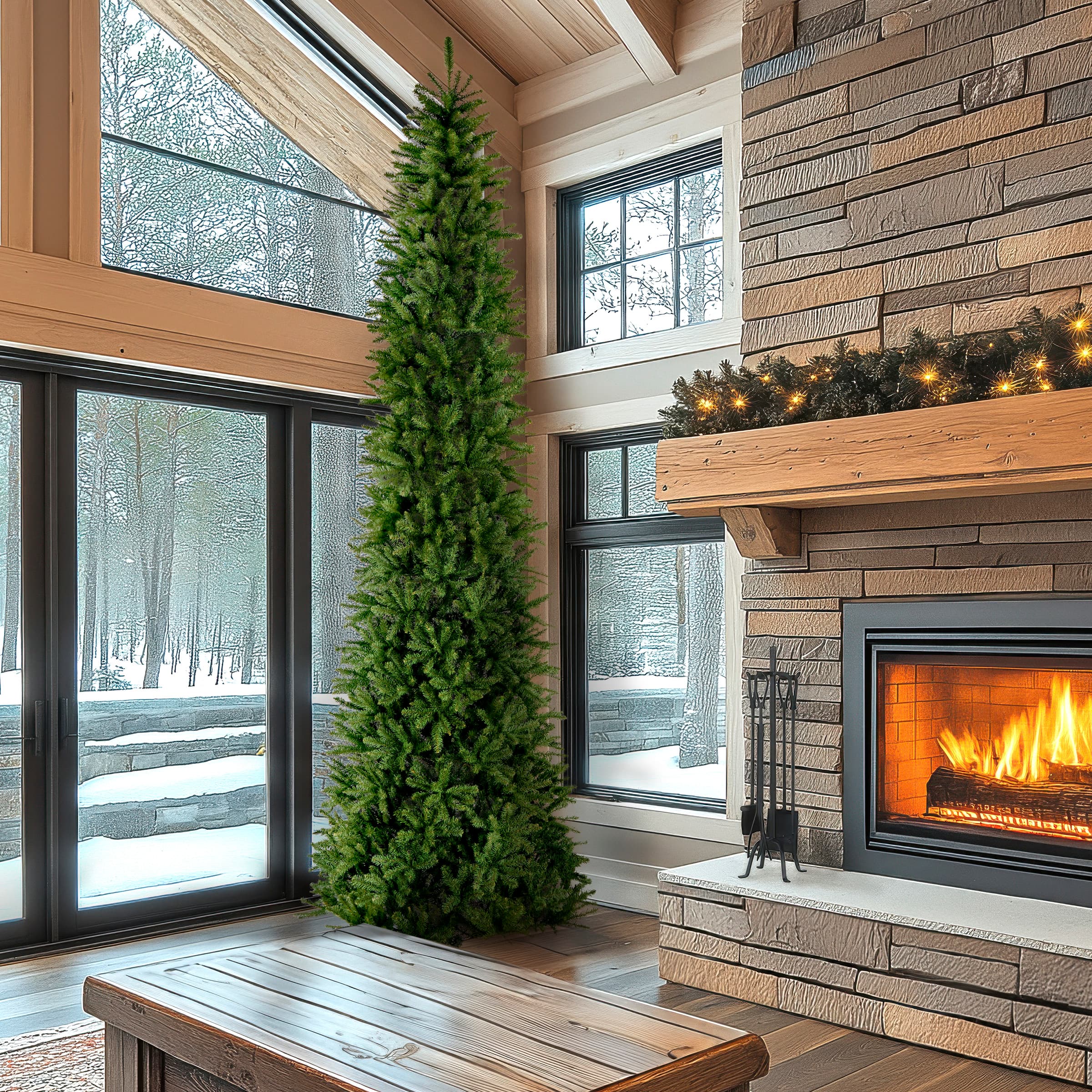 12 ft. Unlit Kingswood Fir Pencil Artificial Christmas Tree