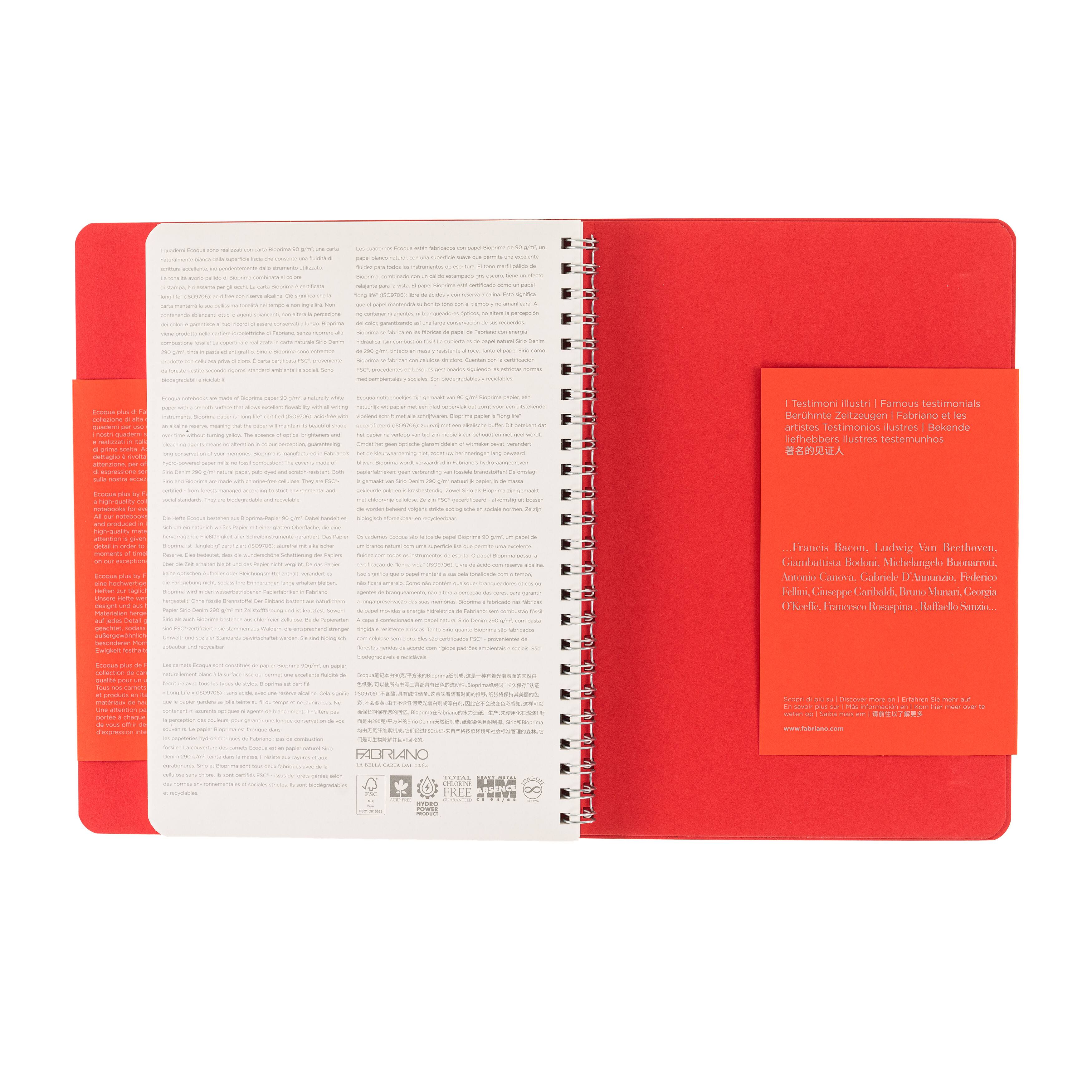 Fabriano® Ecoqua Plus Dotted A5 Hidden Spiral-Bound Notebook