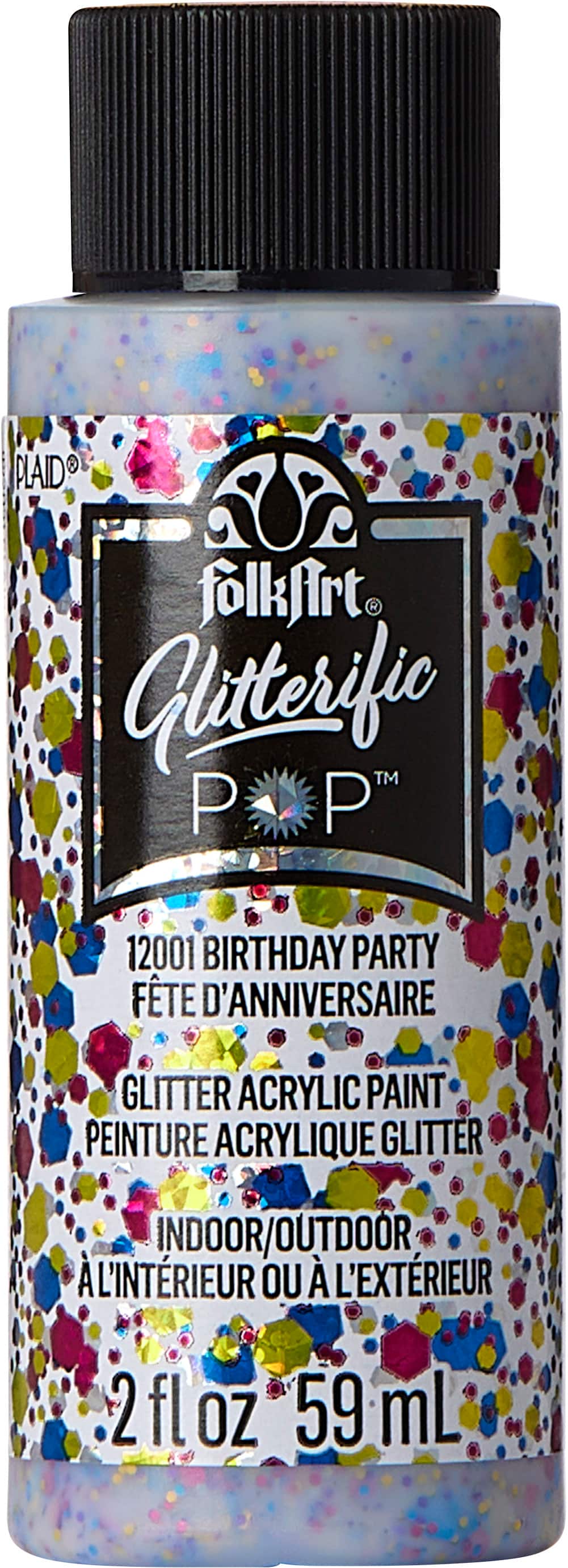 FolkArt&#xAE; Glitterific Pop&#x2122; Acrylic Paint, 2oz.