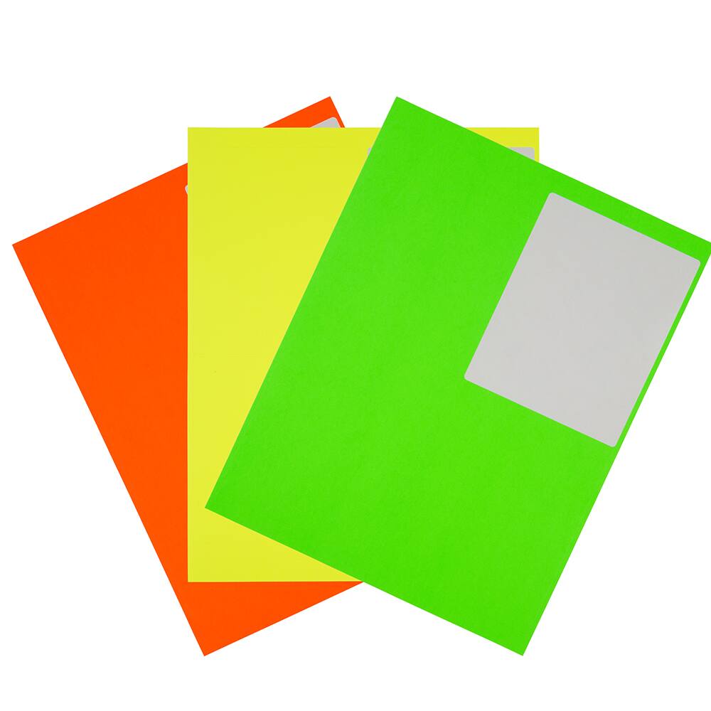 JAM Paper Extra Large Bright Neon Shipping Address Label Stickers, 360ct.