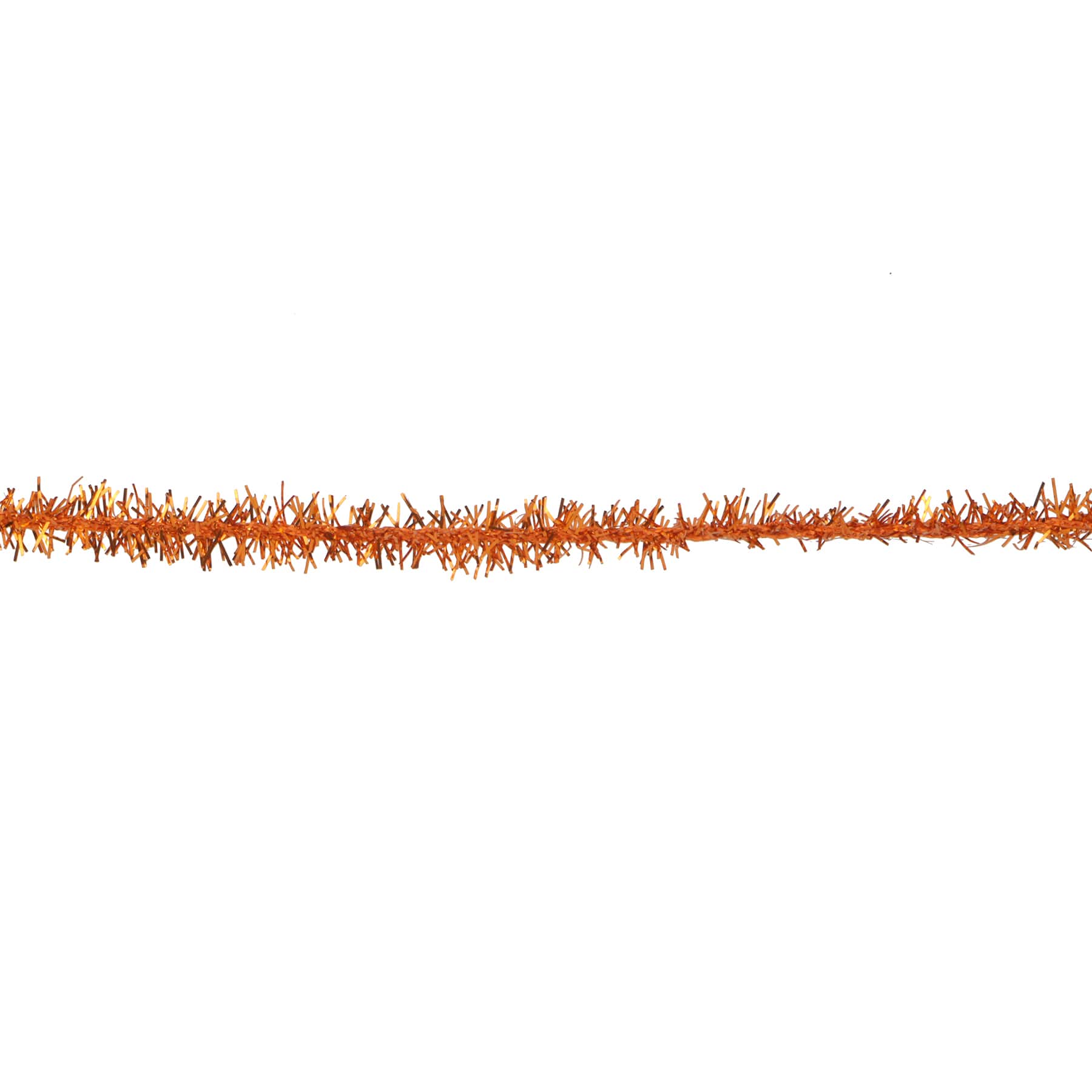 3/16&#x22; x 4yd. Metallic Orange Tinsel Twist Ribbon by Celebrate It&#xAE; Halloween