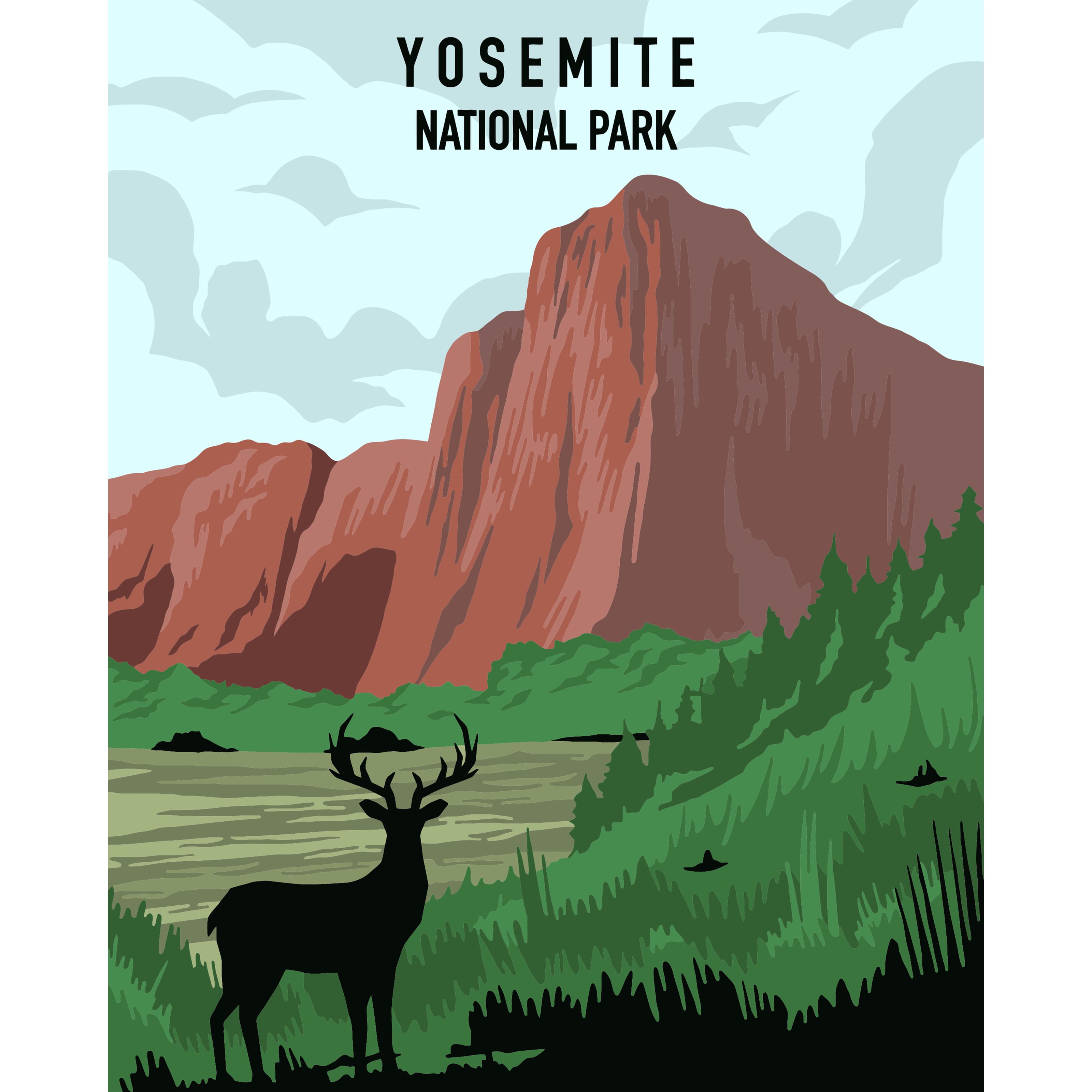 8" x 10" Yosemite Paint-by-Number Kit with Wood Display Hanger by Artist's Loft®