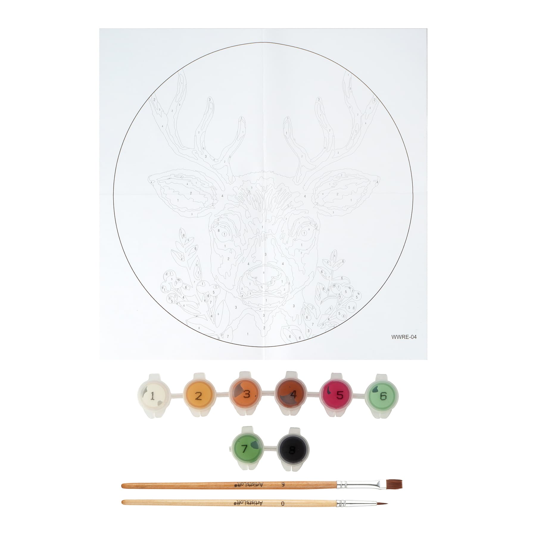 8&#x22; Reindeer Paint-by-Number Plywood Surface Kit by Artist&#x27;s Loft&#xAE;