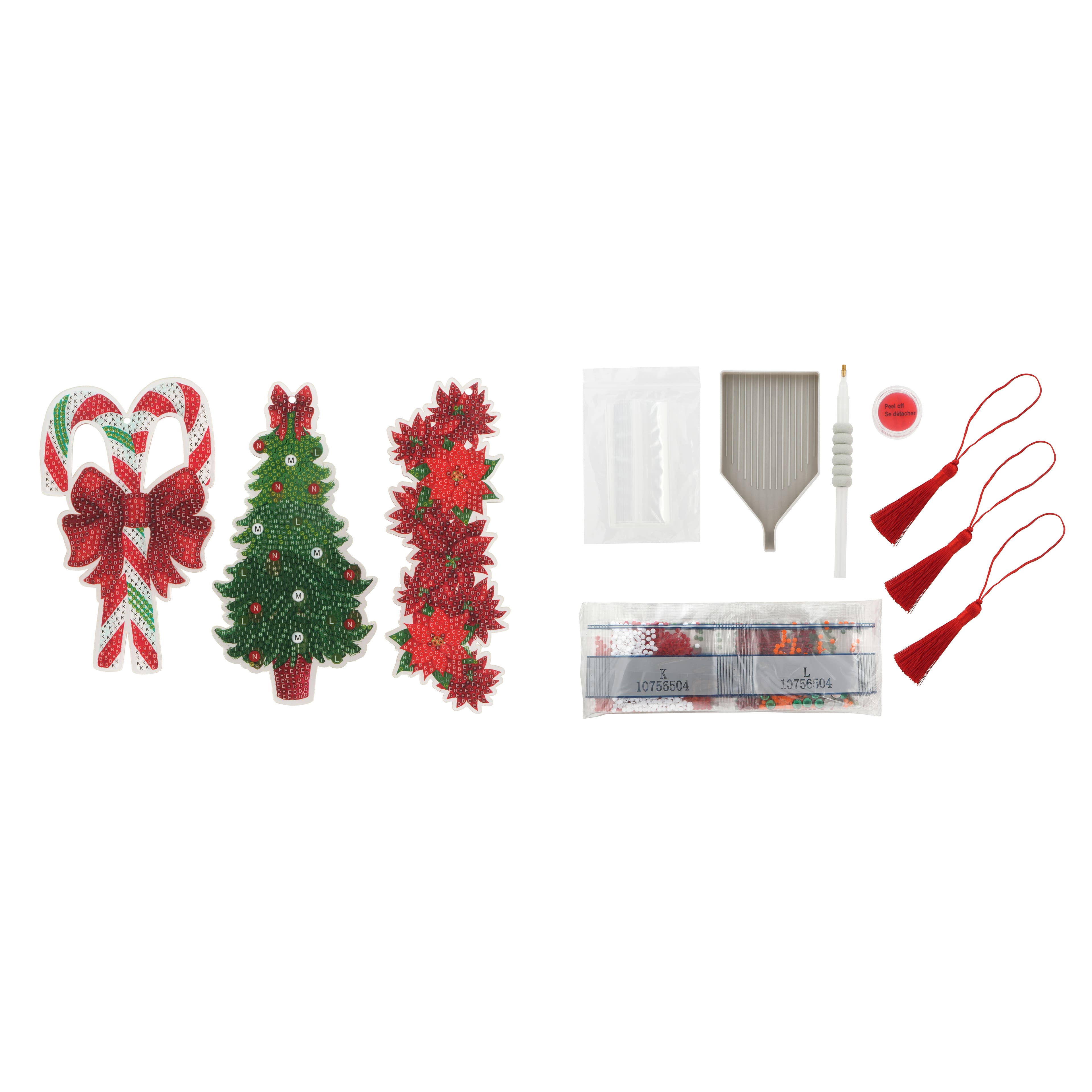 Poinsettia Diamond Art Bookmark Kit by Make Market&#xAE;