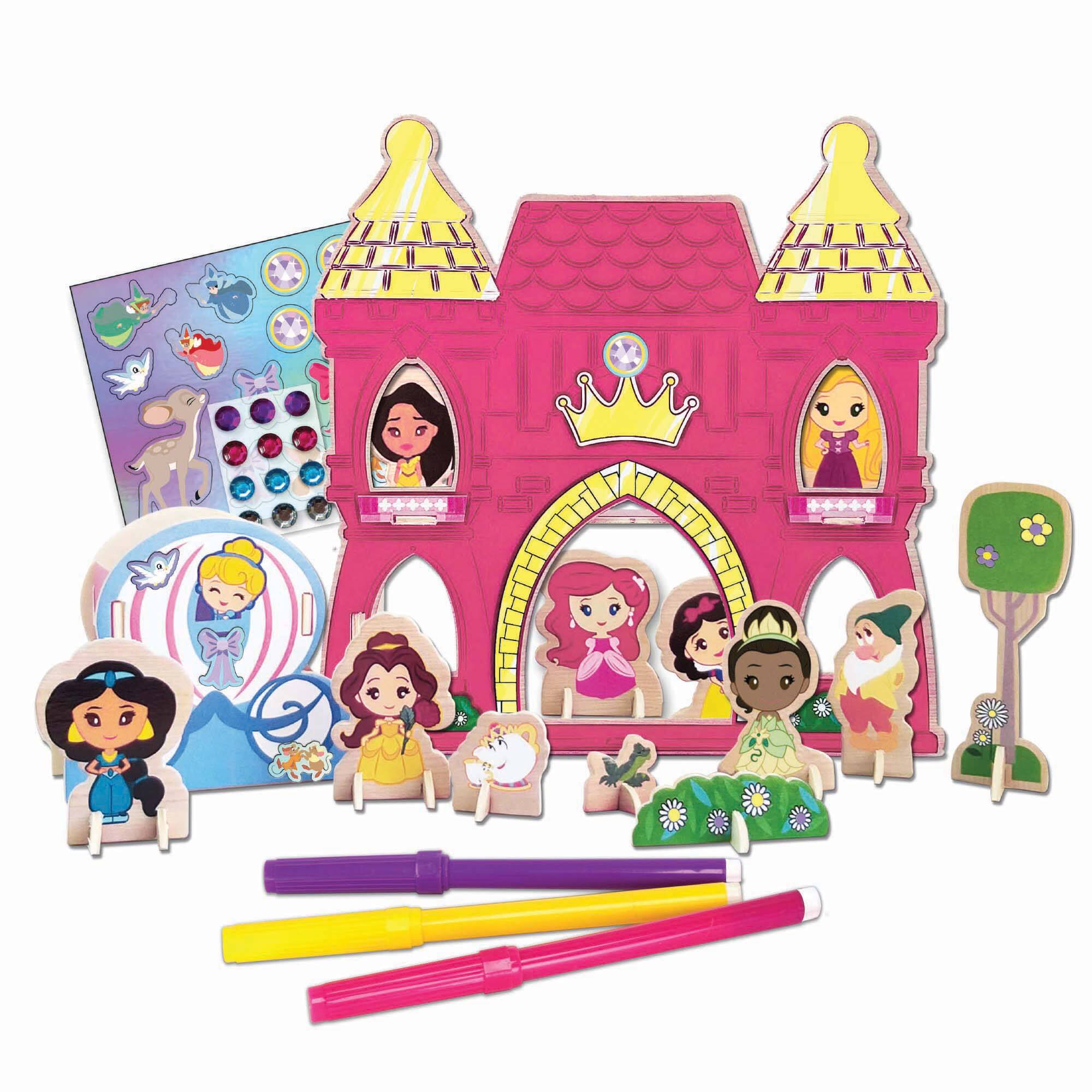 Disney Princess: Wood Castle Activity Building & Decorating Set