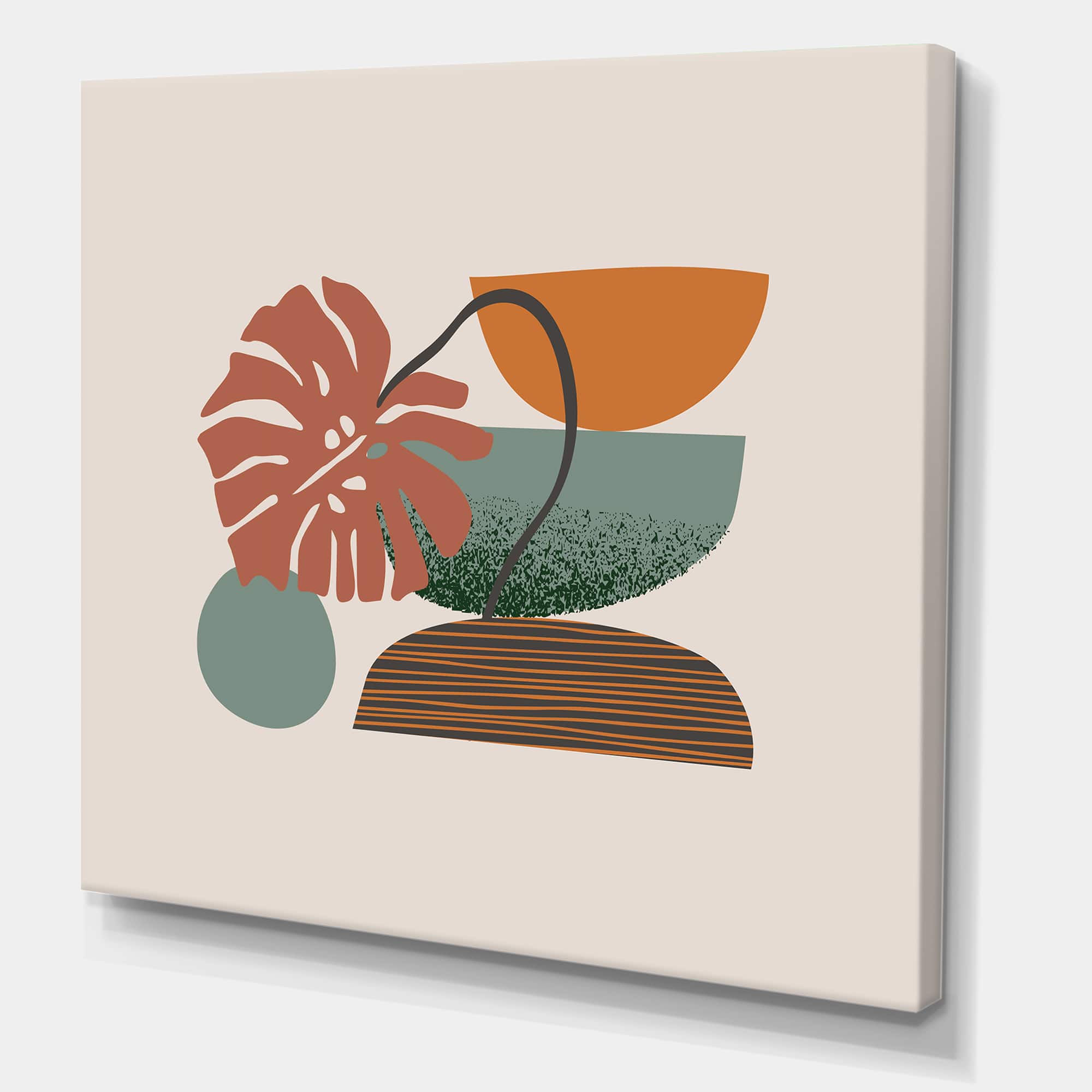 Designart - Colorful Geometric Abstract Art Collage III - Modern Canvas Wall Art Print