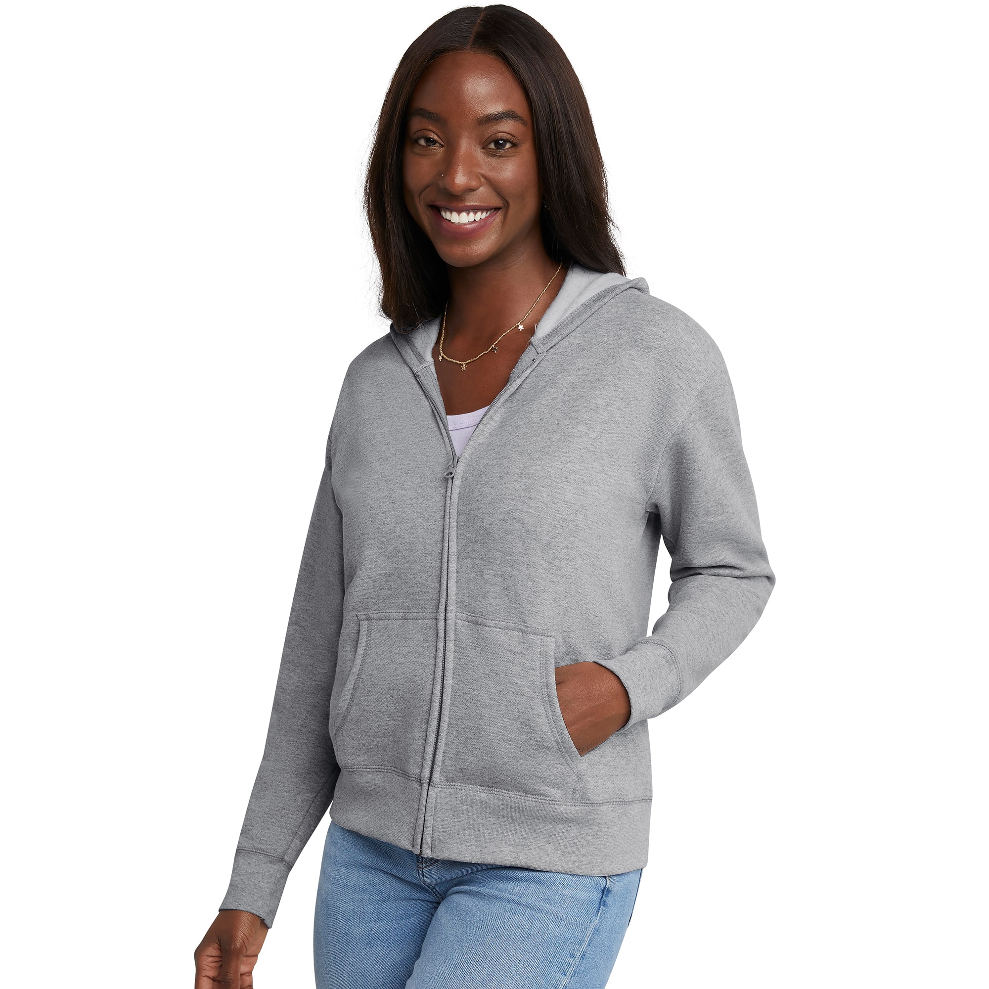 Hanes EcoSmart Full-Zip Women&#x27;s Hoodie