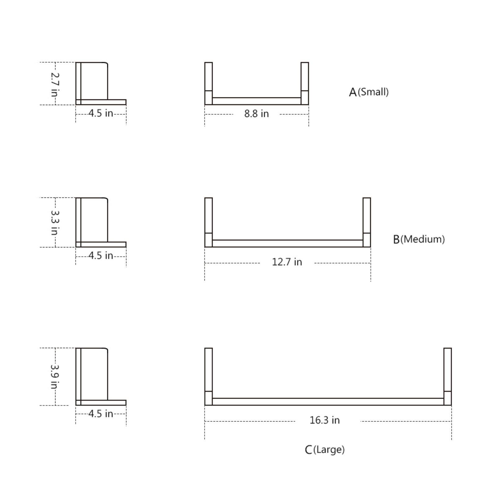 Rustic Wood Floating Wall Shelves Set