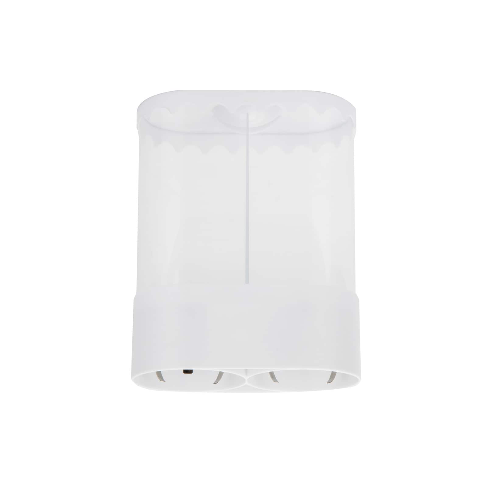 Mind Reader White Double-Tube Top Fill Disposable Cup Dispenser