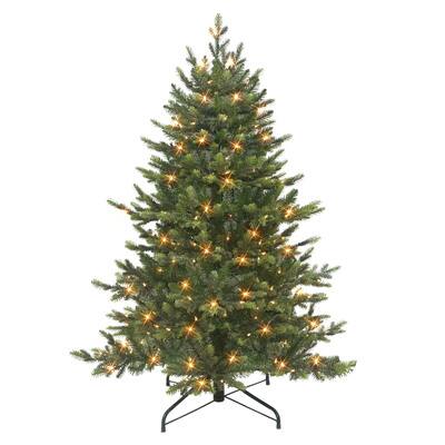 4.5ft. Pre-Lit Royal Majestic Douglas Fir Artificial Christmas Tree ...