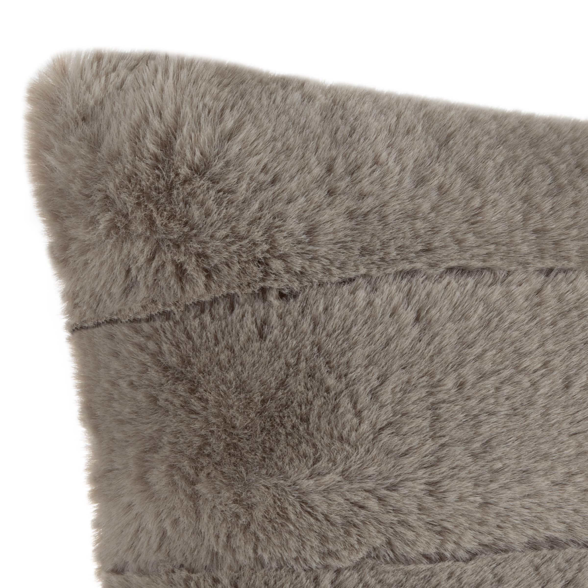 Hastings Home Gray Faux Rabbit Fur Pillows, 2ct. | Michaels