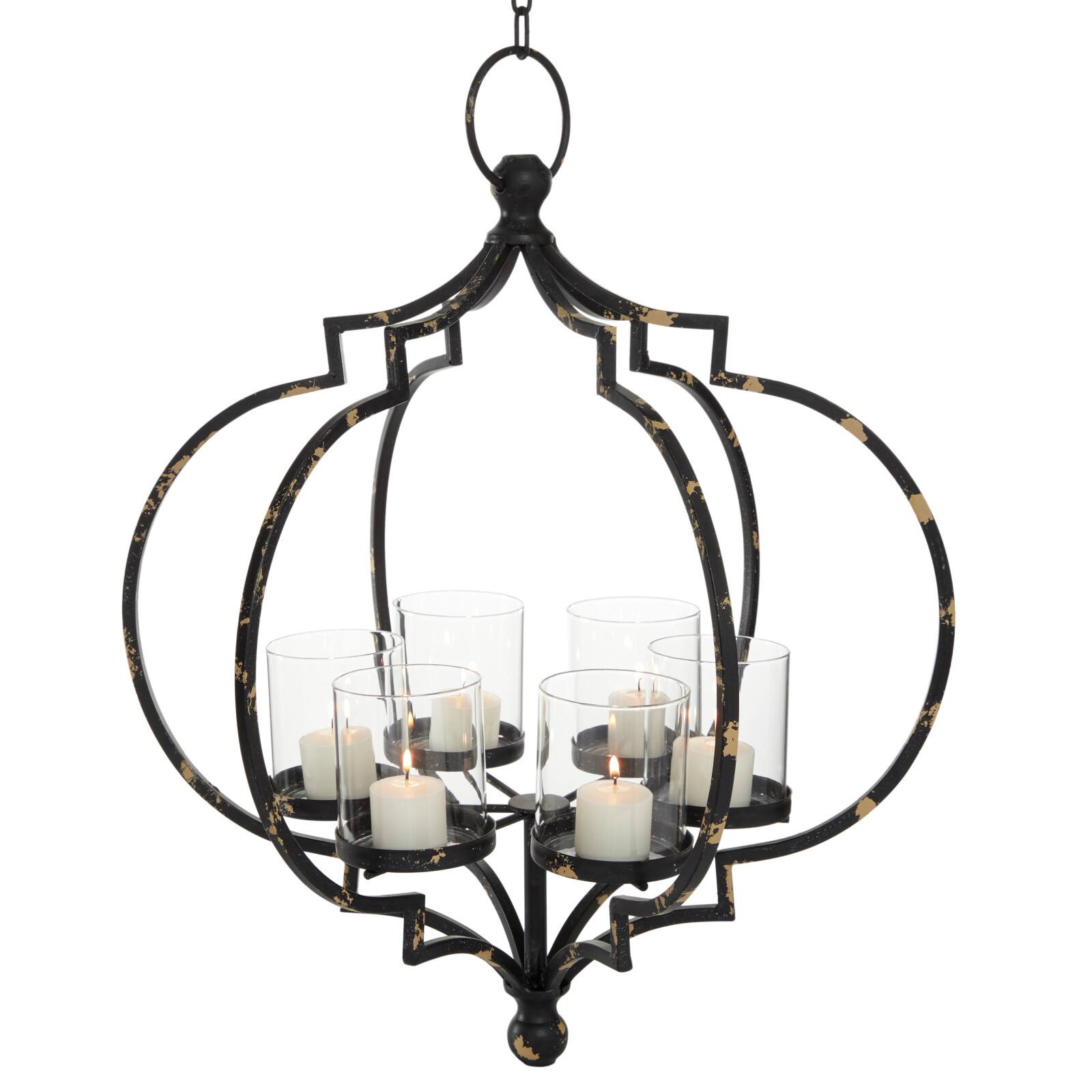 19'' Iron Farmhouse Hanging Candle Holder