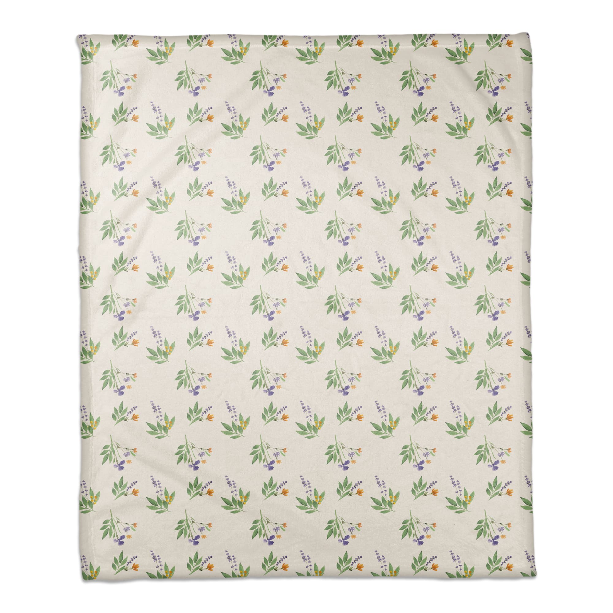 Spring Flower Bunches 50&#x22; x 60&#x22; Coral Fleece Blanket