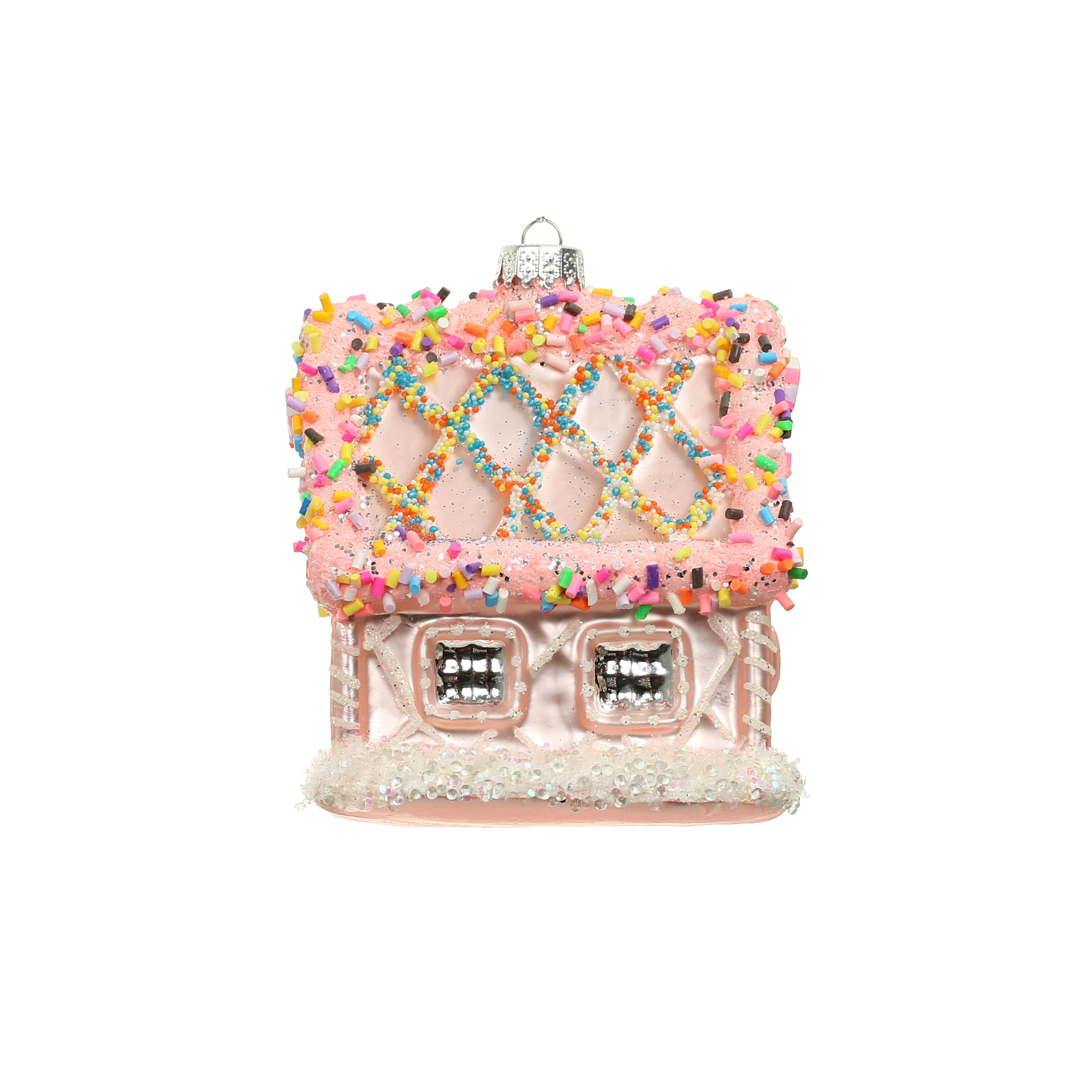 3.75&#x22; Sprinkles &#x26; Candy Glass Gingerbread House Ornament by Ashland&#xAE;