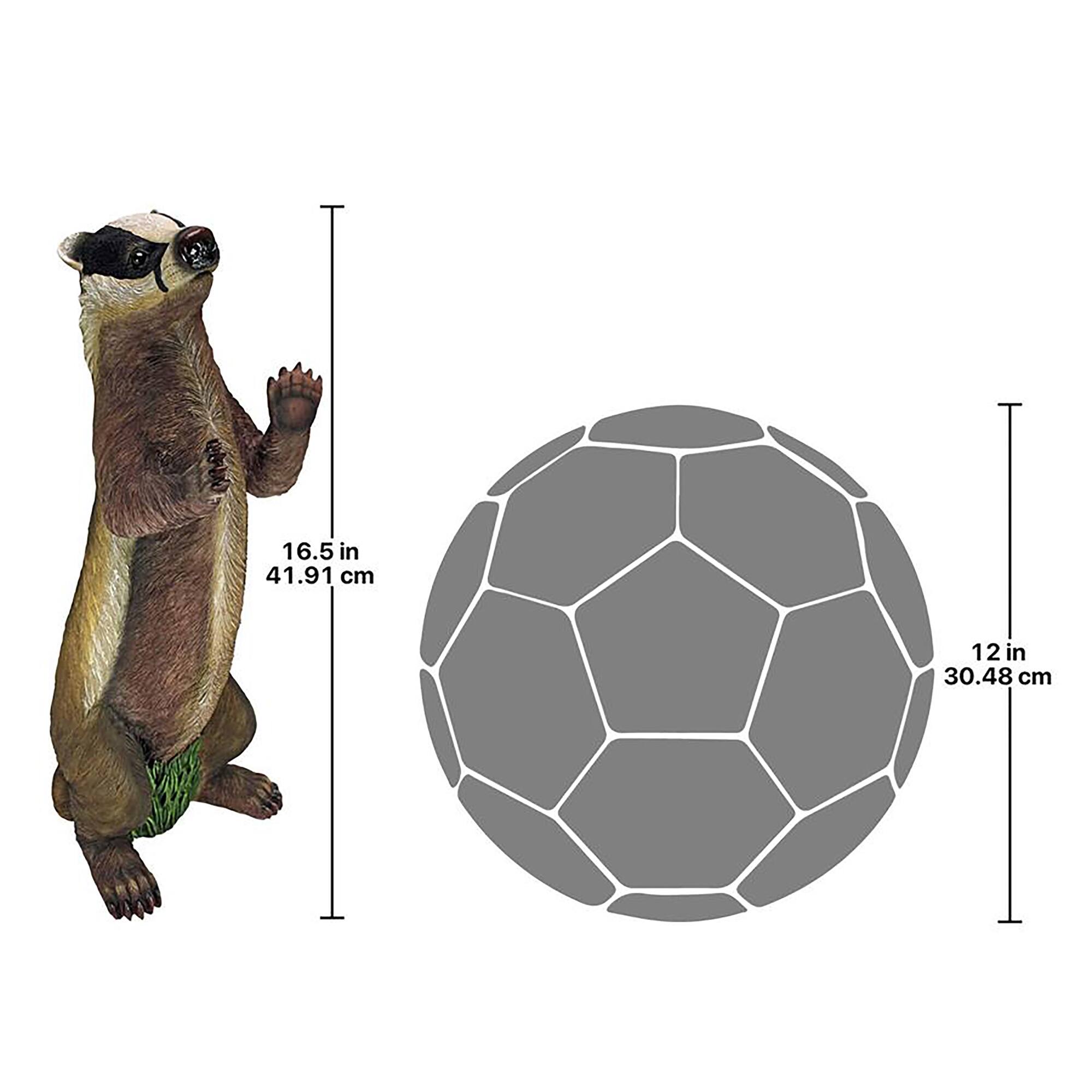 16&#x22; Design Toscano Standing Badger Statue