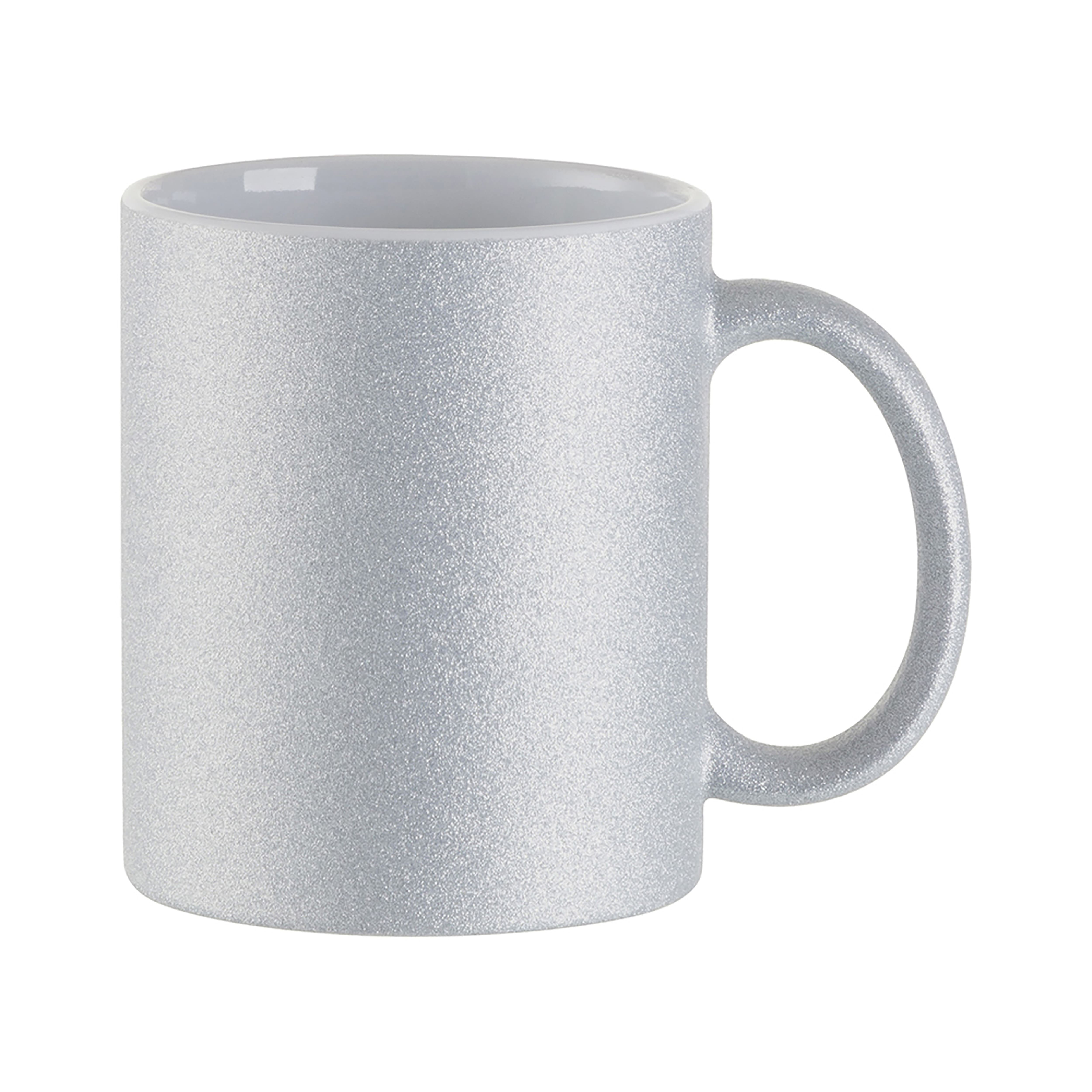 Craft Express 6ct. 11oz. Sublimation Silver Glitter Mugs