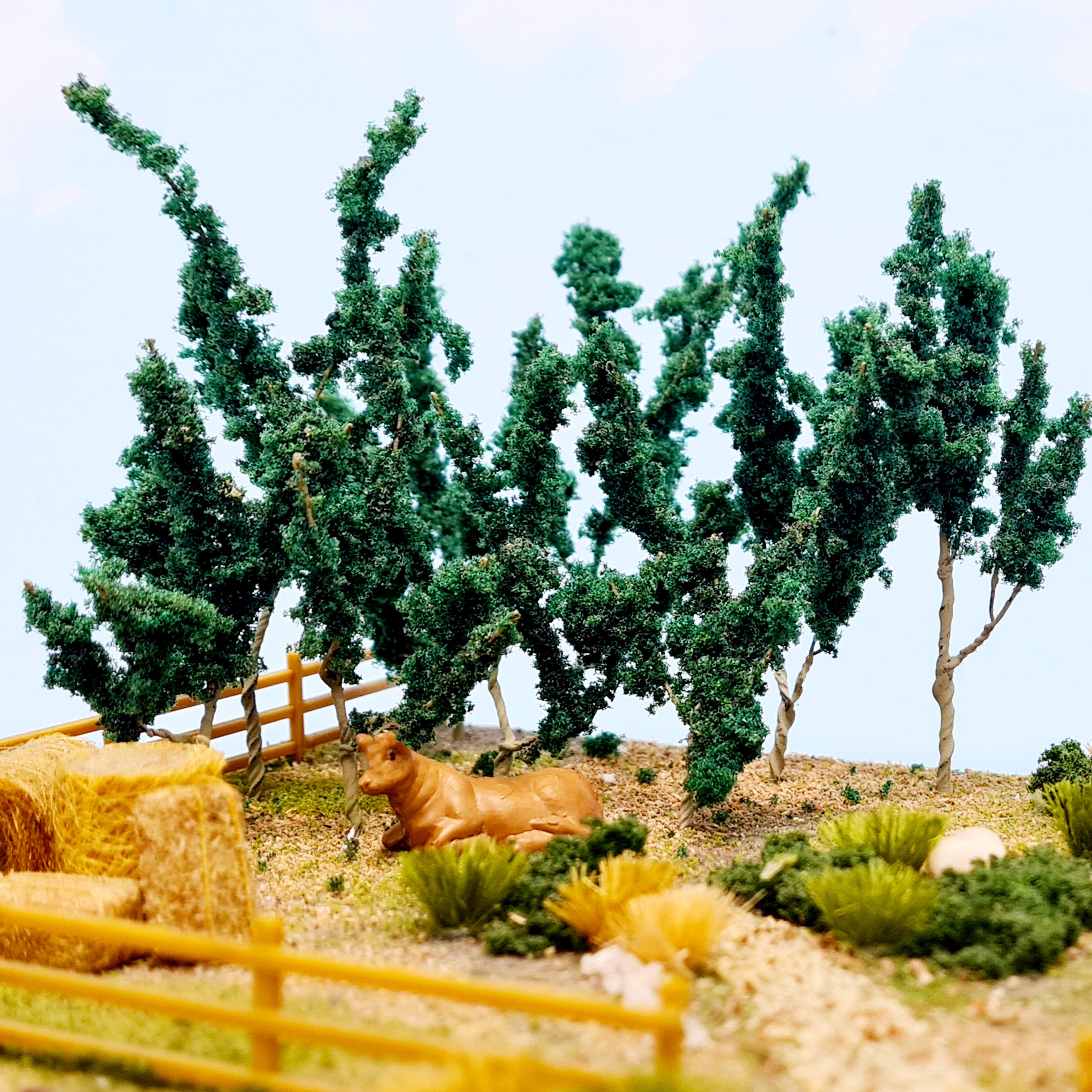 JTT Scenery Products Mini Dark Green Wire Foliage Branches, 60ct.