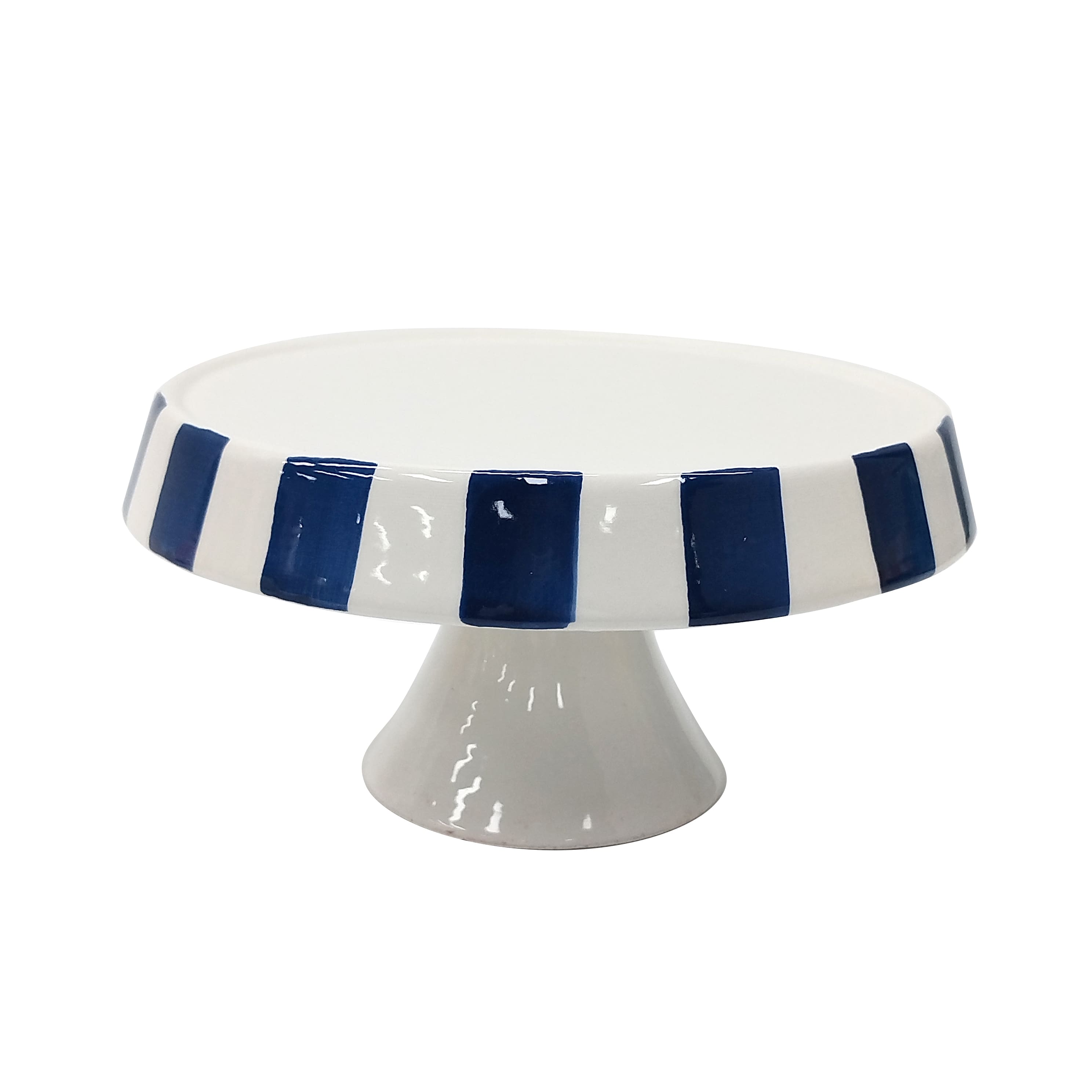Striped Ceramic Cake Stand by Ashland®
