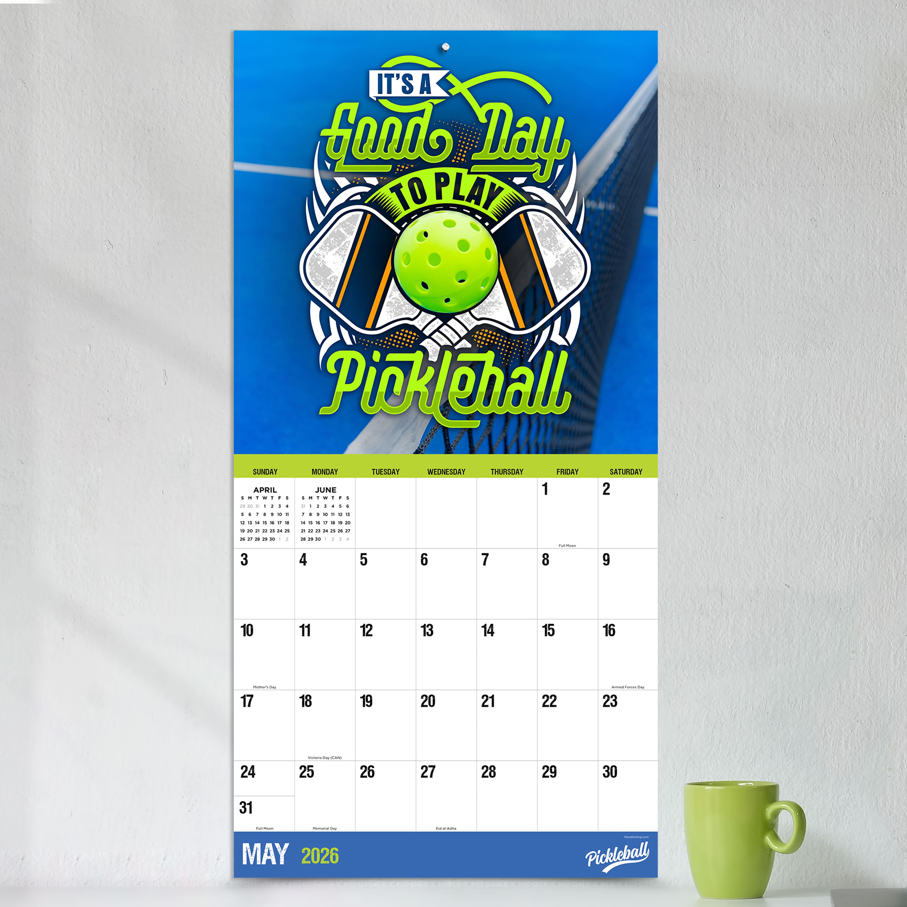 2026 Pickleball is Life Wall Calendar