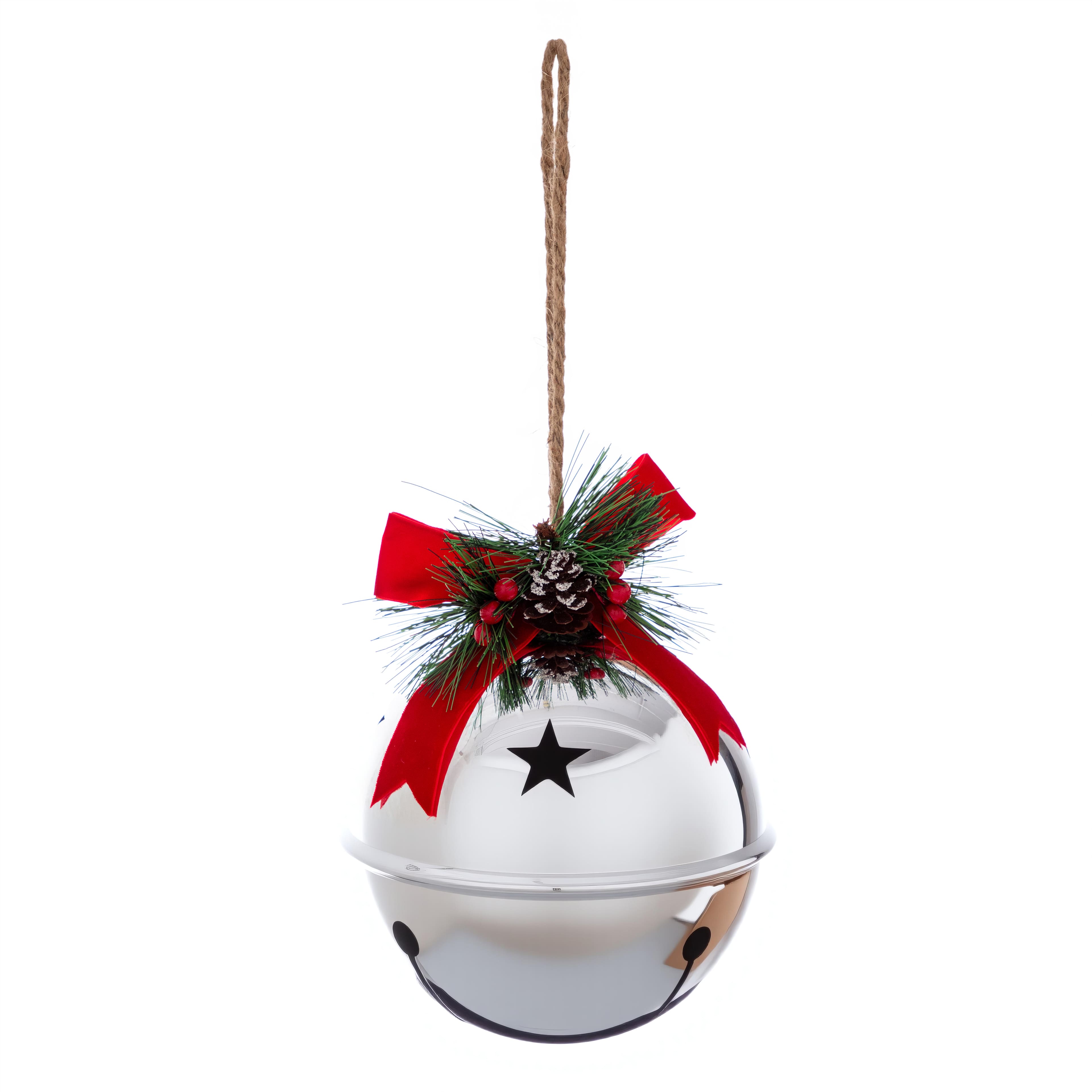 9.25&#x22; Jingle Bell with Star Cutouts Hanging D&#xE9;cor by Ashland&#xAE;