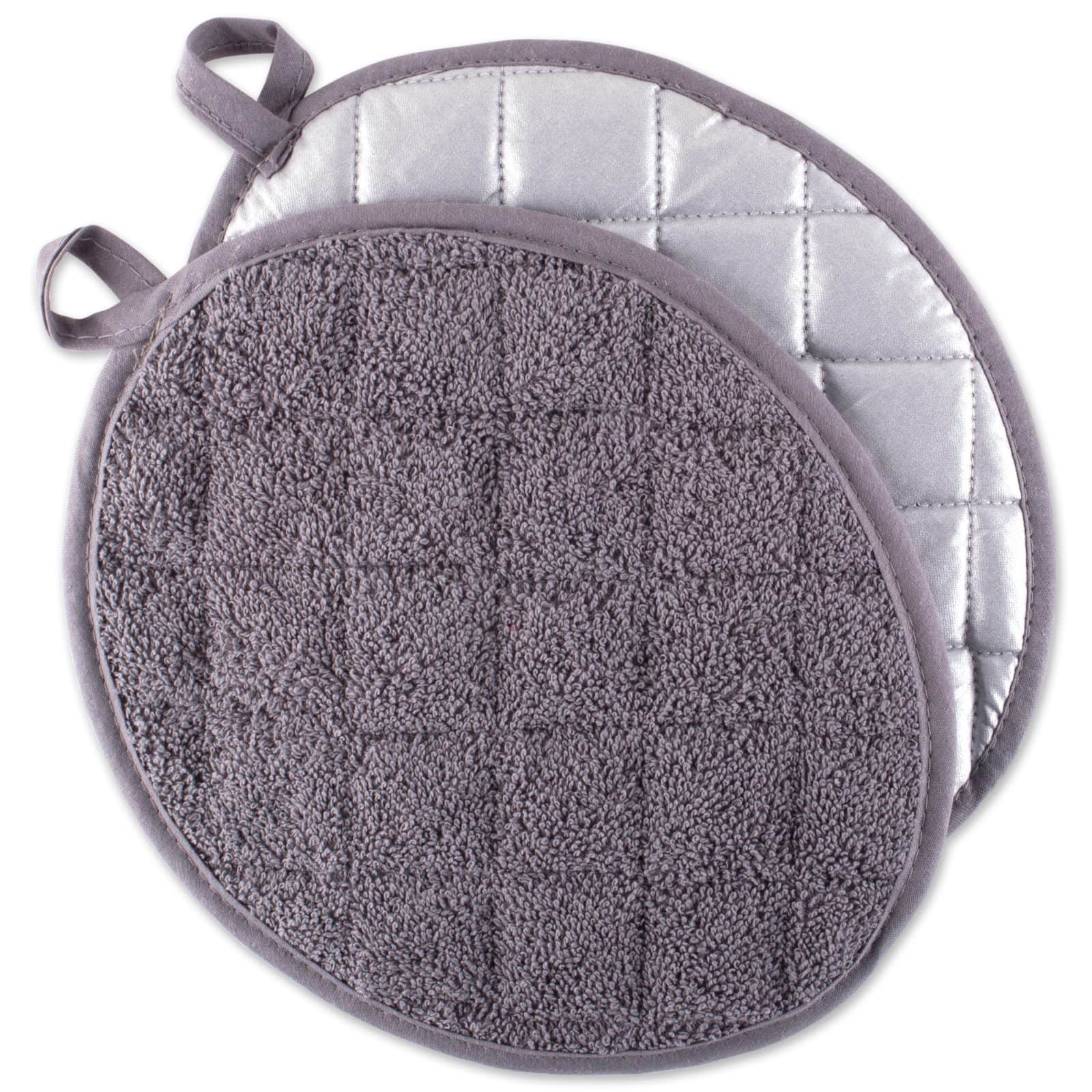 DII&#xAE; Gray Oval Potholder Set
