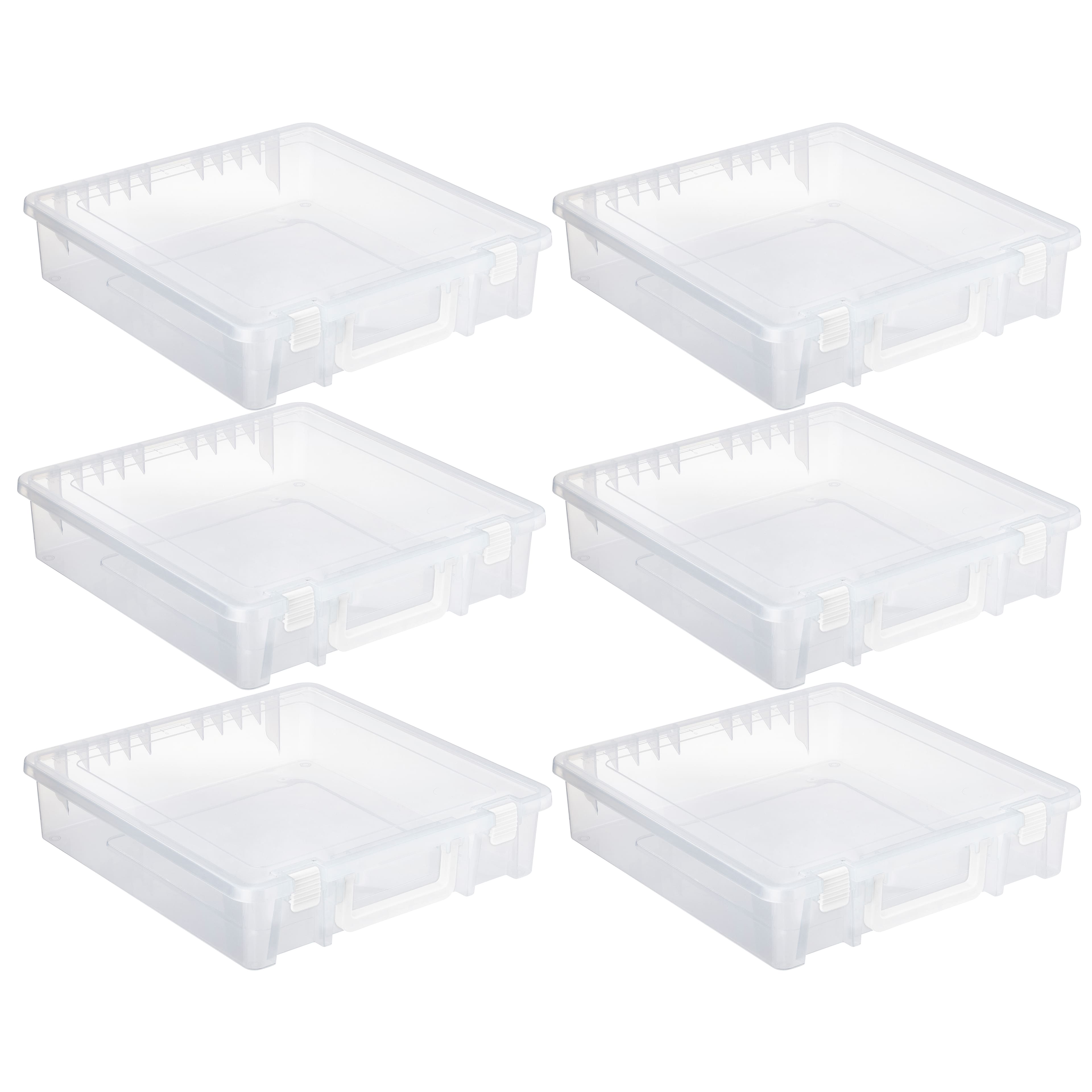 6 Pack: 12&#x22; x 12&#x22; Latching Storage Case by Simply Tidy&#x2122;