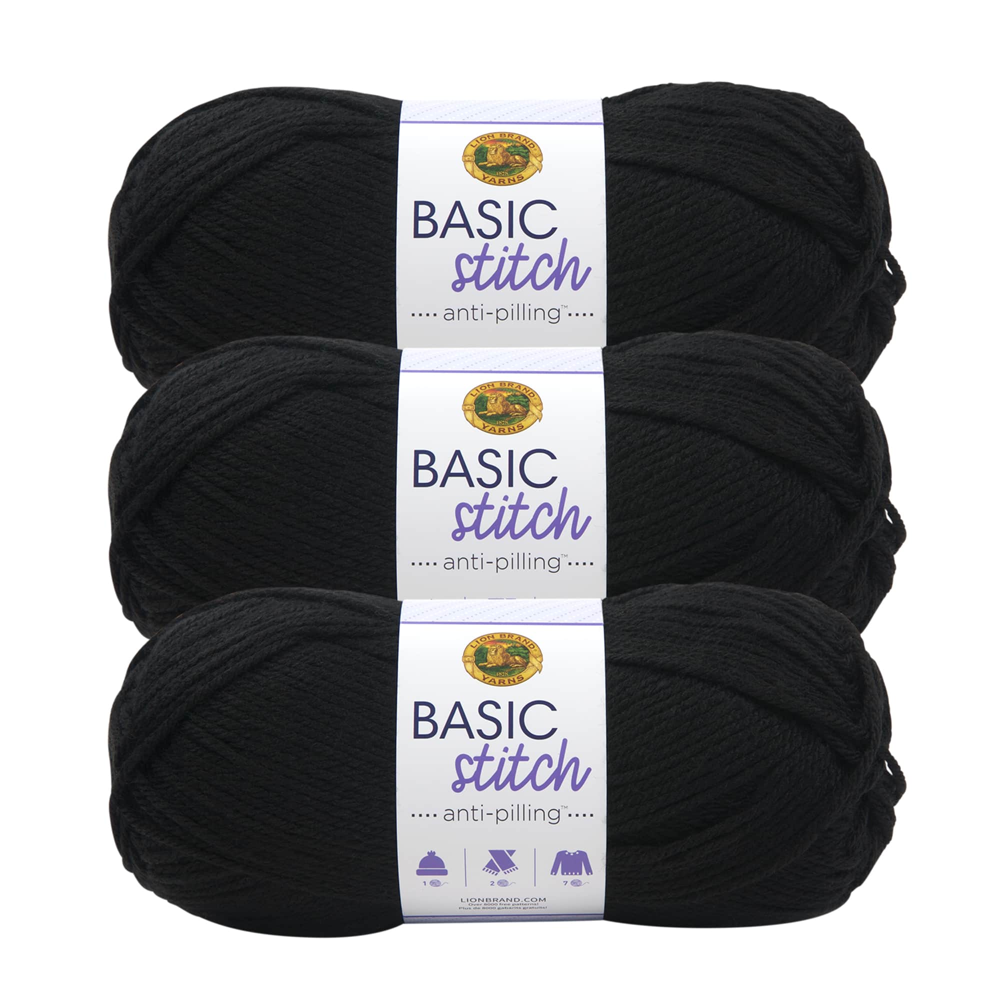 3 Pack Lion Brand® Basic Stitch Anti Pilling™ Yarn