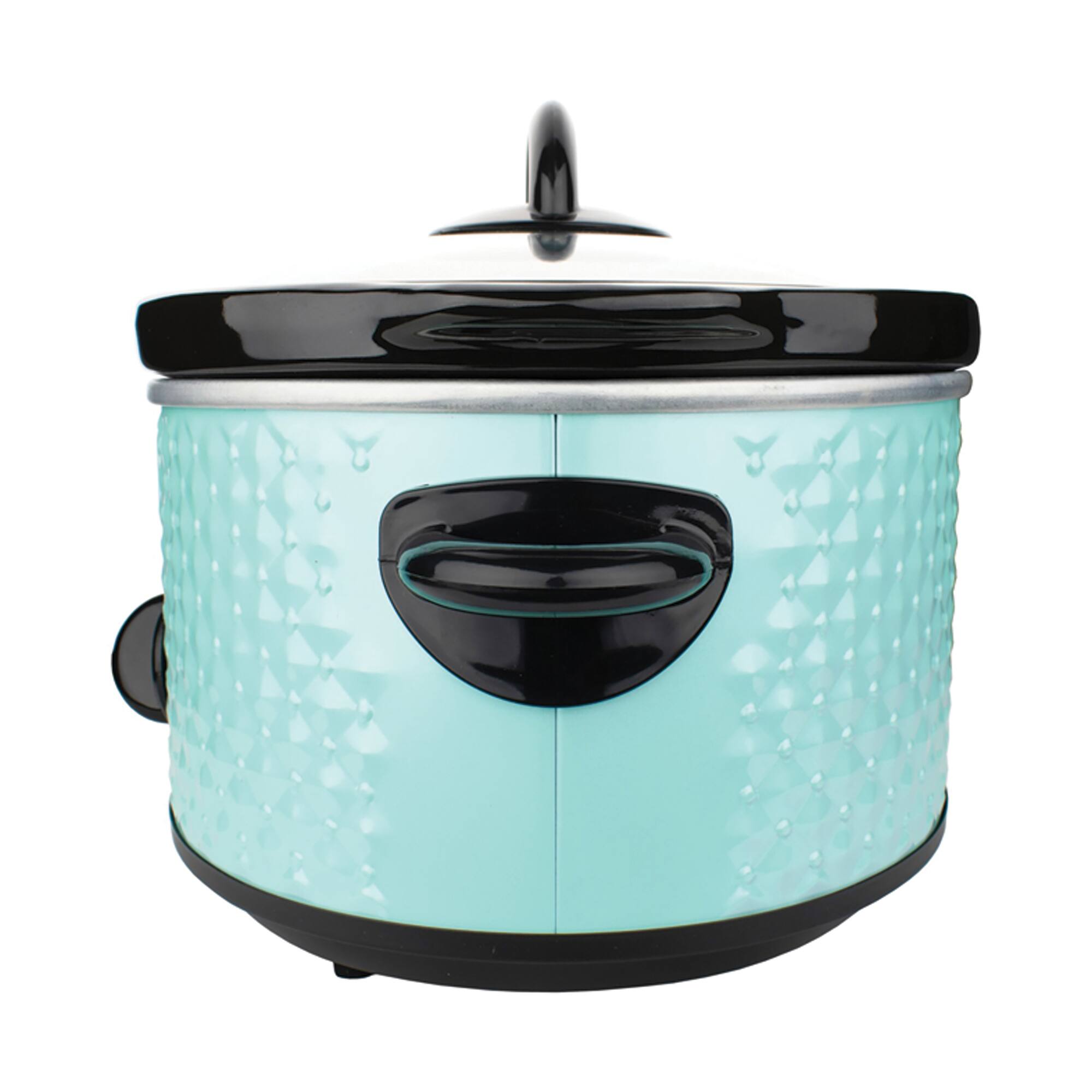 Brentwood Blue 3.5qt. Diamond-Pattern Slow Cooker