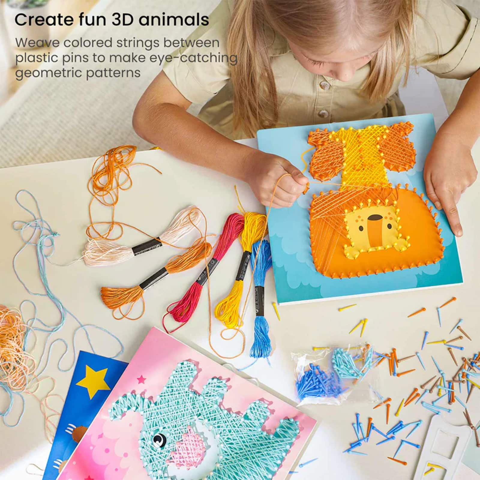 Arteza&#xAE; Kids String Art Animal Set