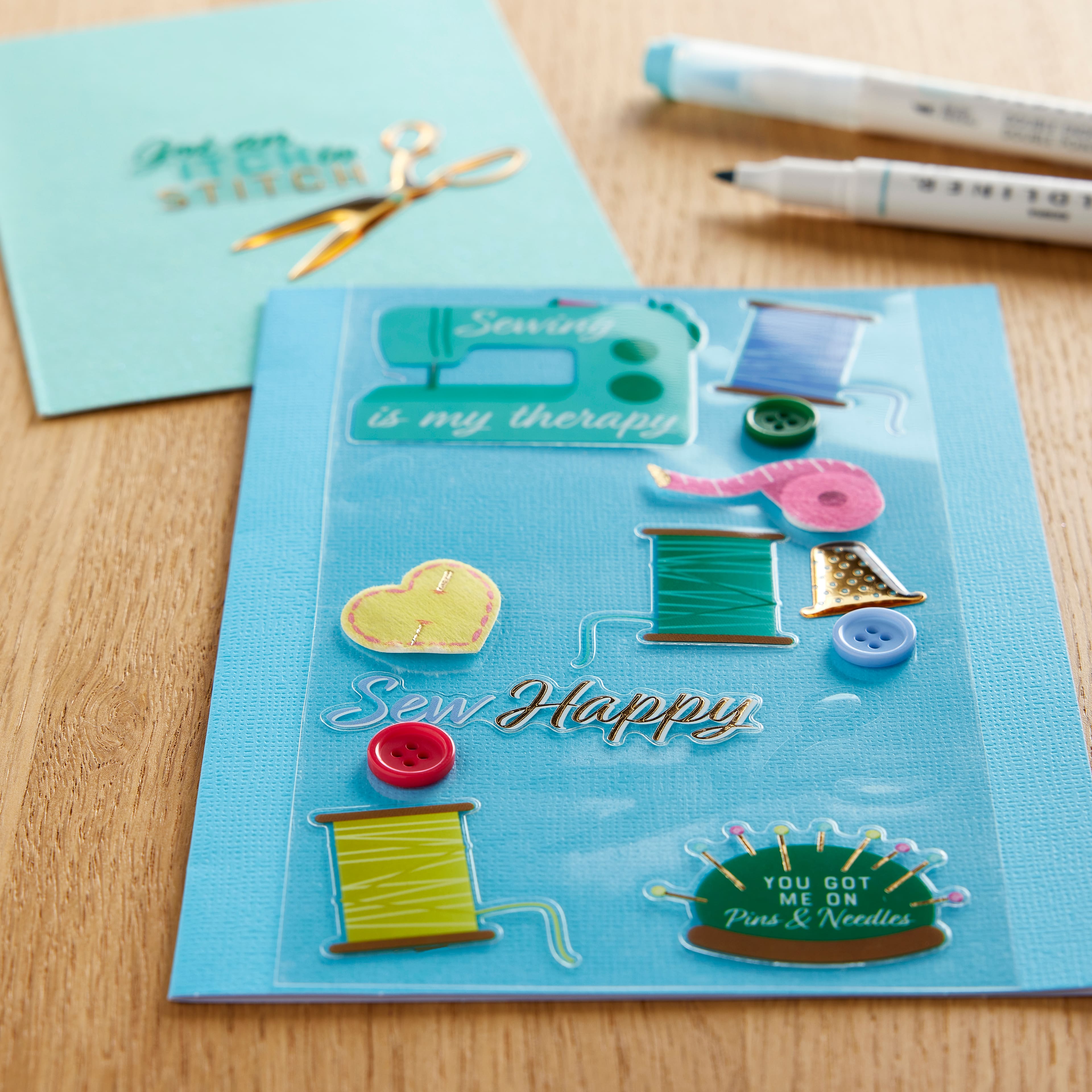 Sewing Dimensional Stickers by Recollections™