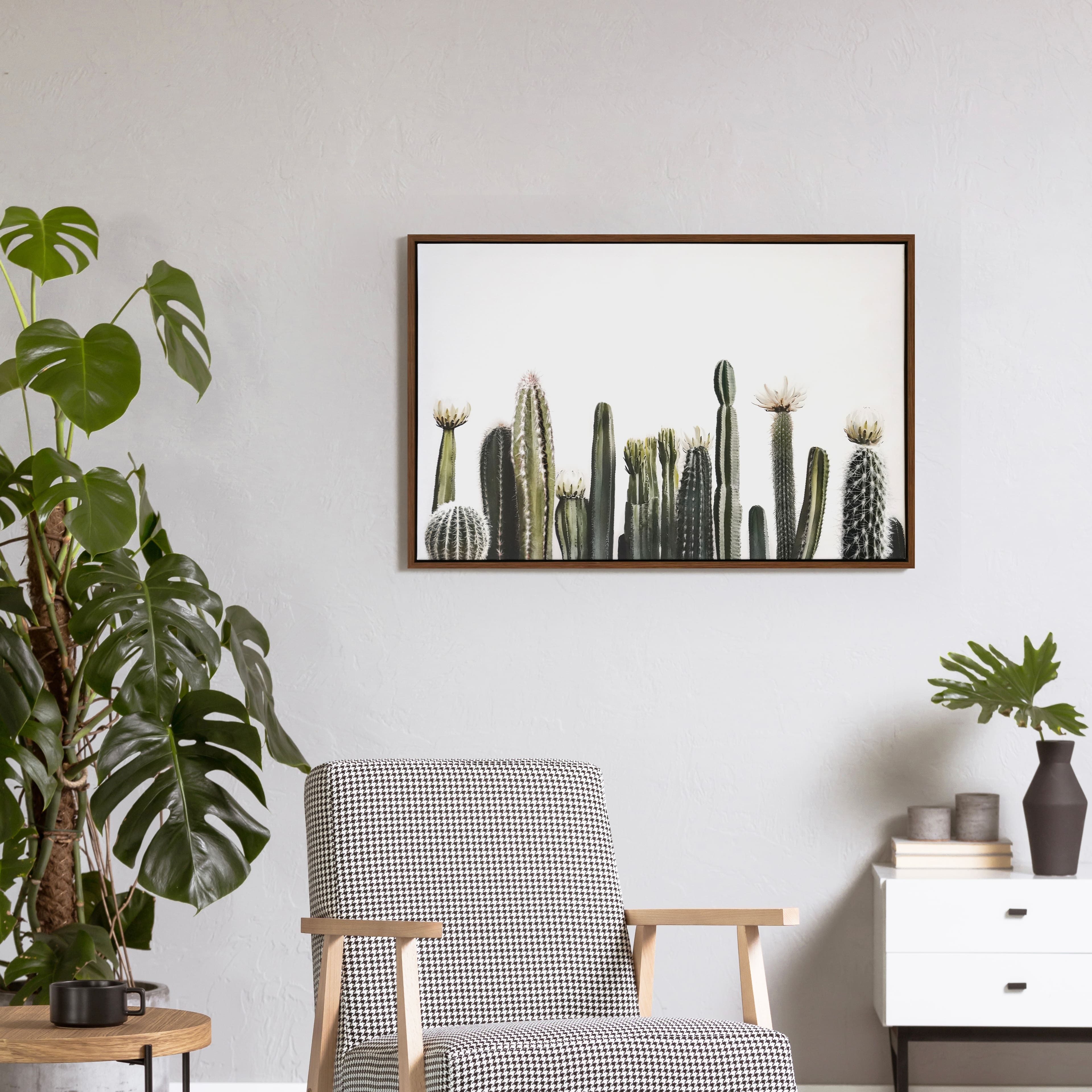 24&#x22; Cacti on White Background Wall Canvas by Ashland&#xAE;