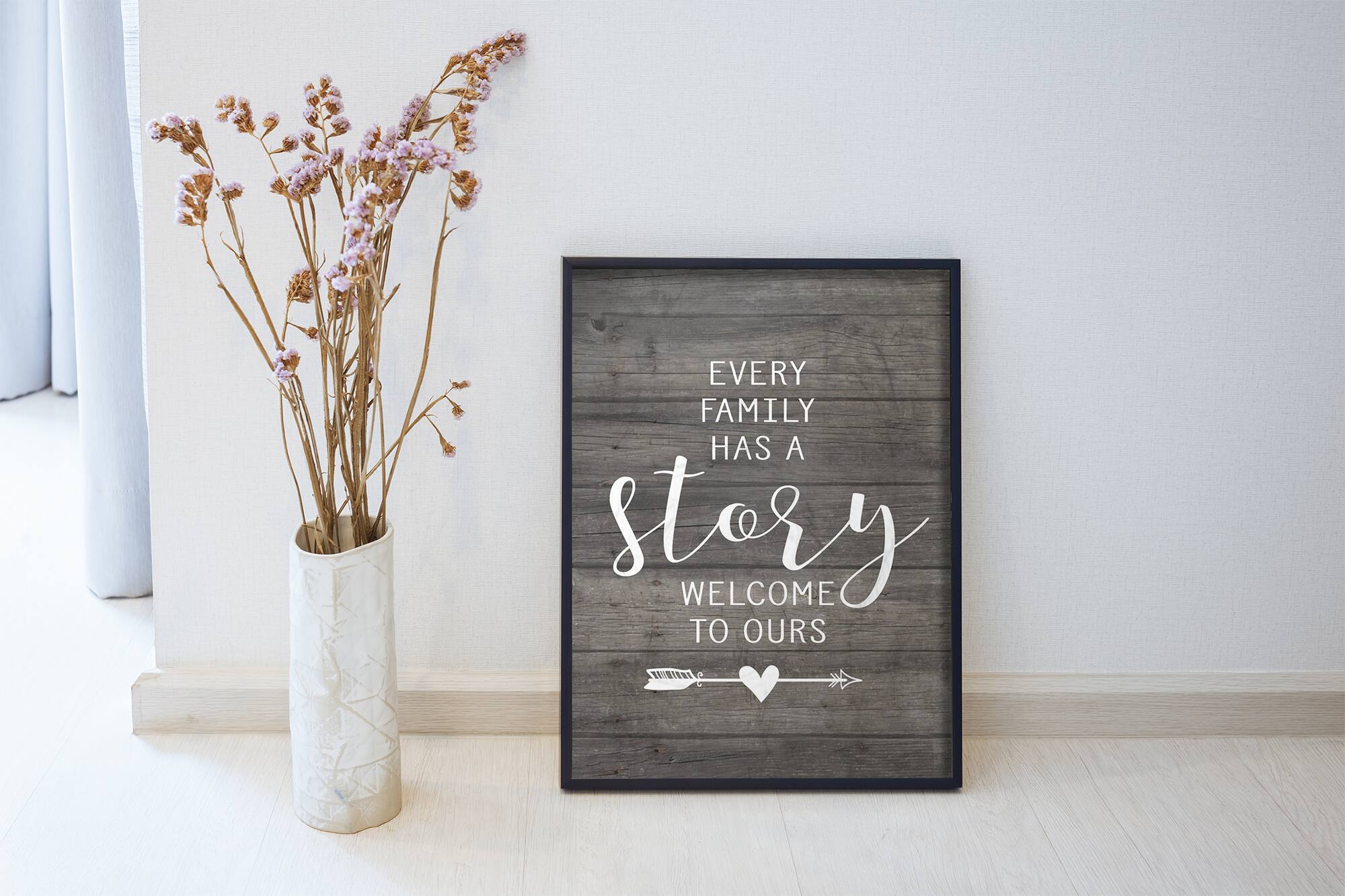 Stupell Industries Every Family Has A Story Wall Art in Black Frame