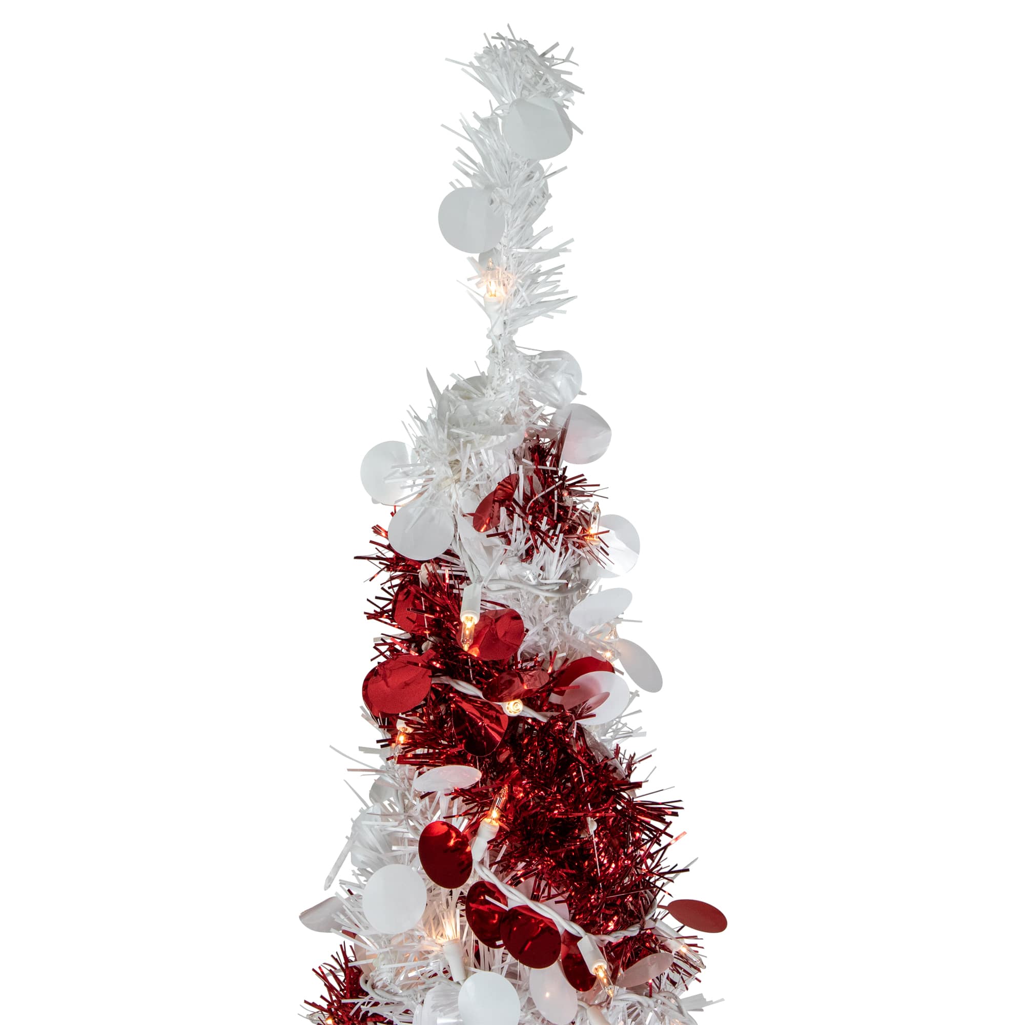 4ft. Pre-Lit Candy Cane Pop-Up Artificial Christmas Tree, Clear Lights