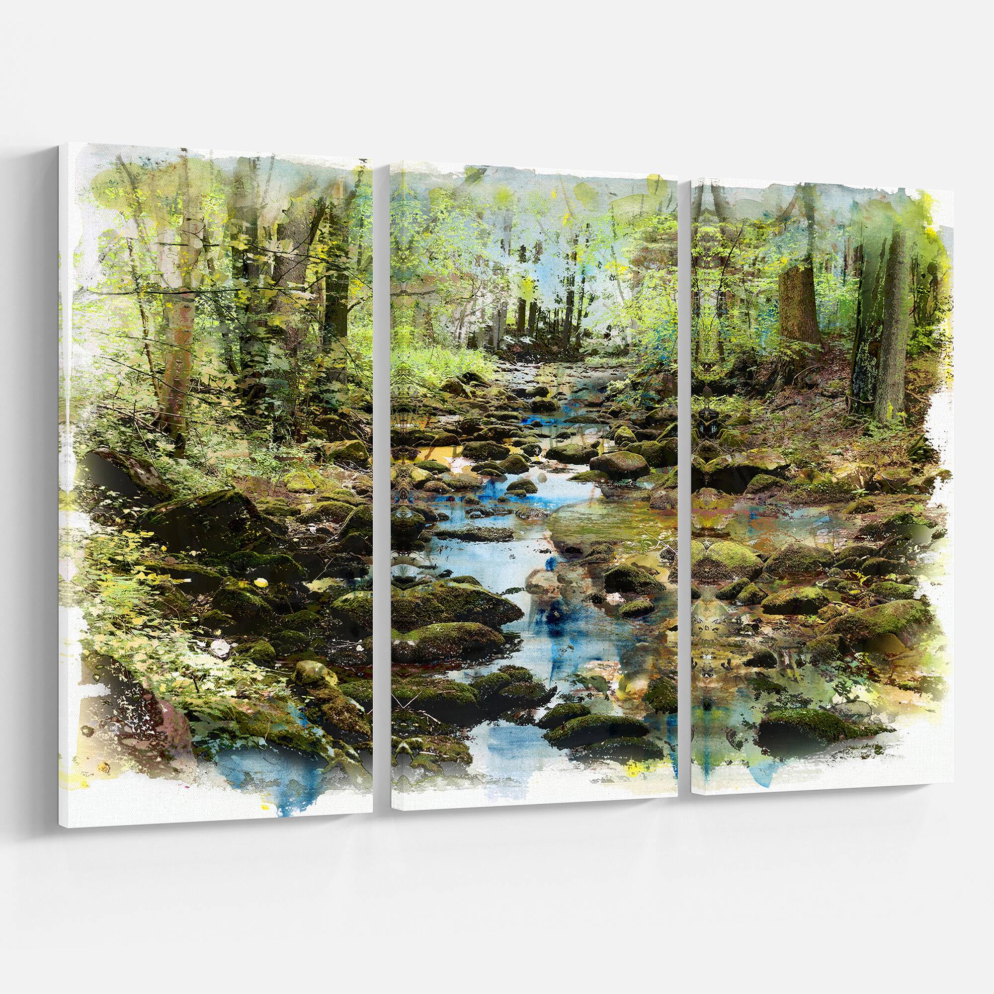 Designart - Stream in the Forest