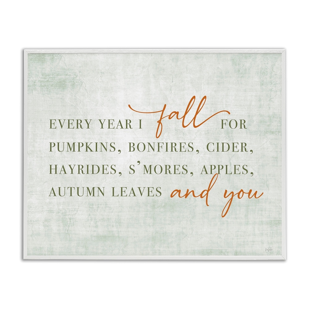 Stupell Industries Every Year Fall Phrase Framed Giclee Art
