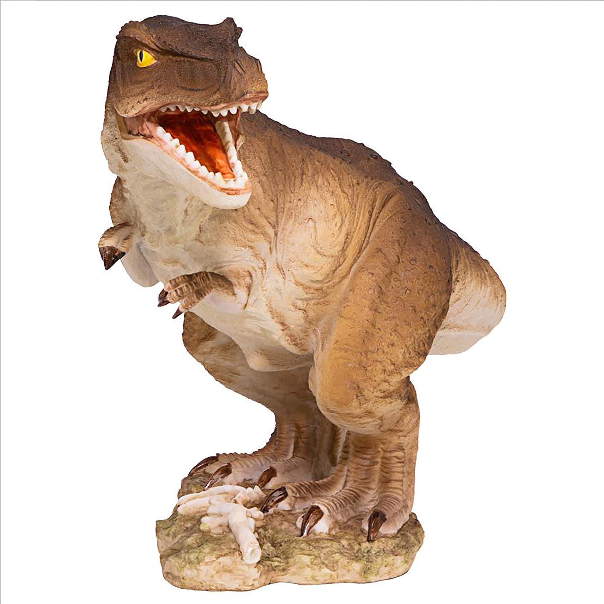 Design Toscano 29.5&#x22; Brown Jurassic Tyrannosaurus Rex Statue