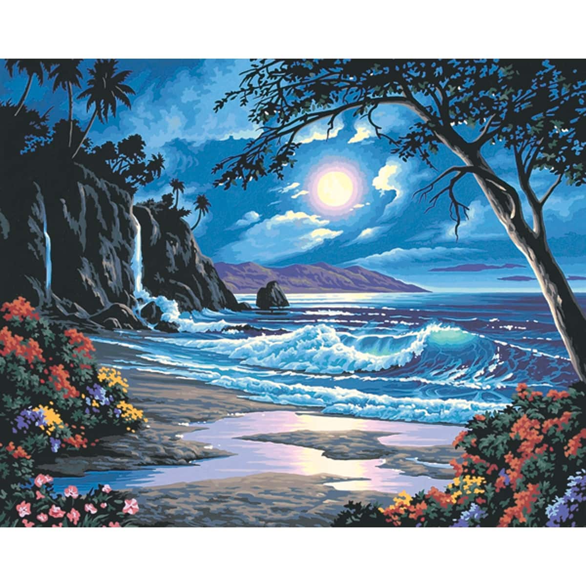 Dimensions&#xAE; PaintWorks&#x2122; Moonlit Paradise Paint-by-Number Kit