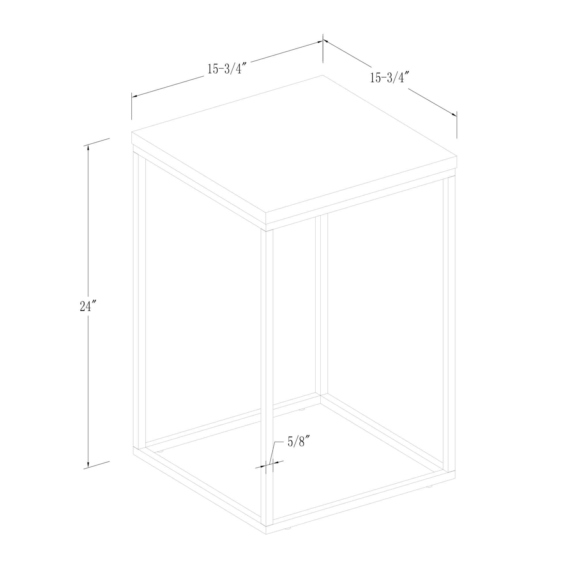 Walker Edison Modern Square Side Table
