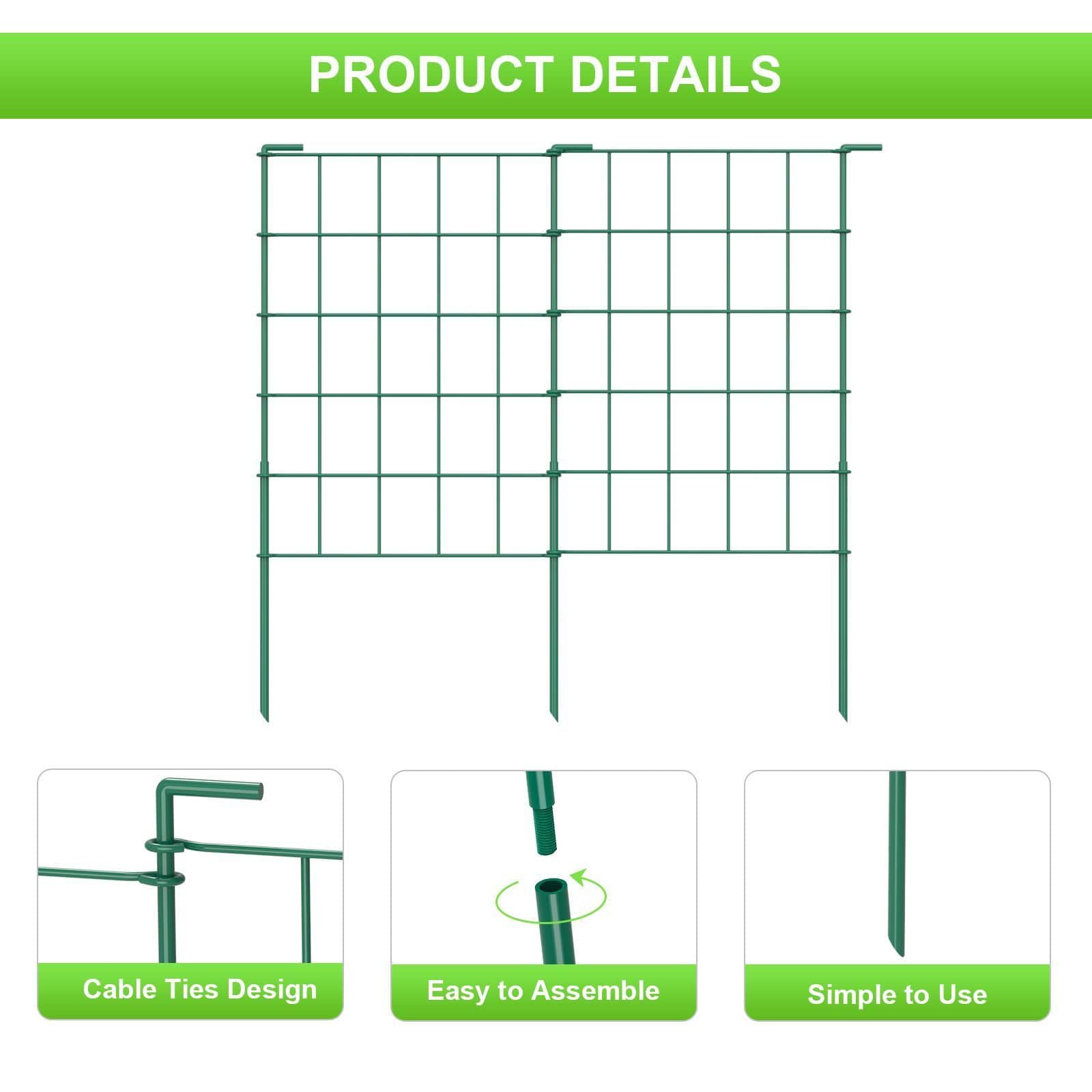 NEX&#x2122; Green Rustproof Folding Fence, 20ct.