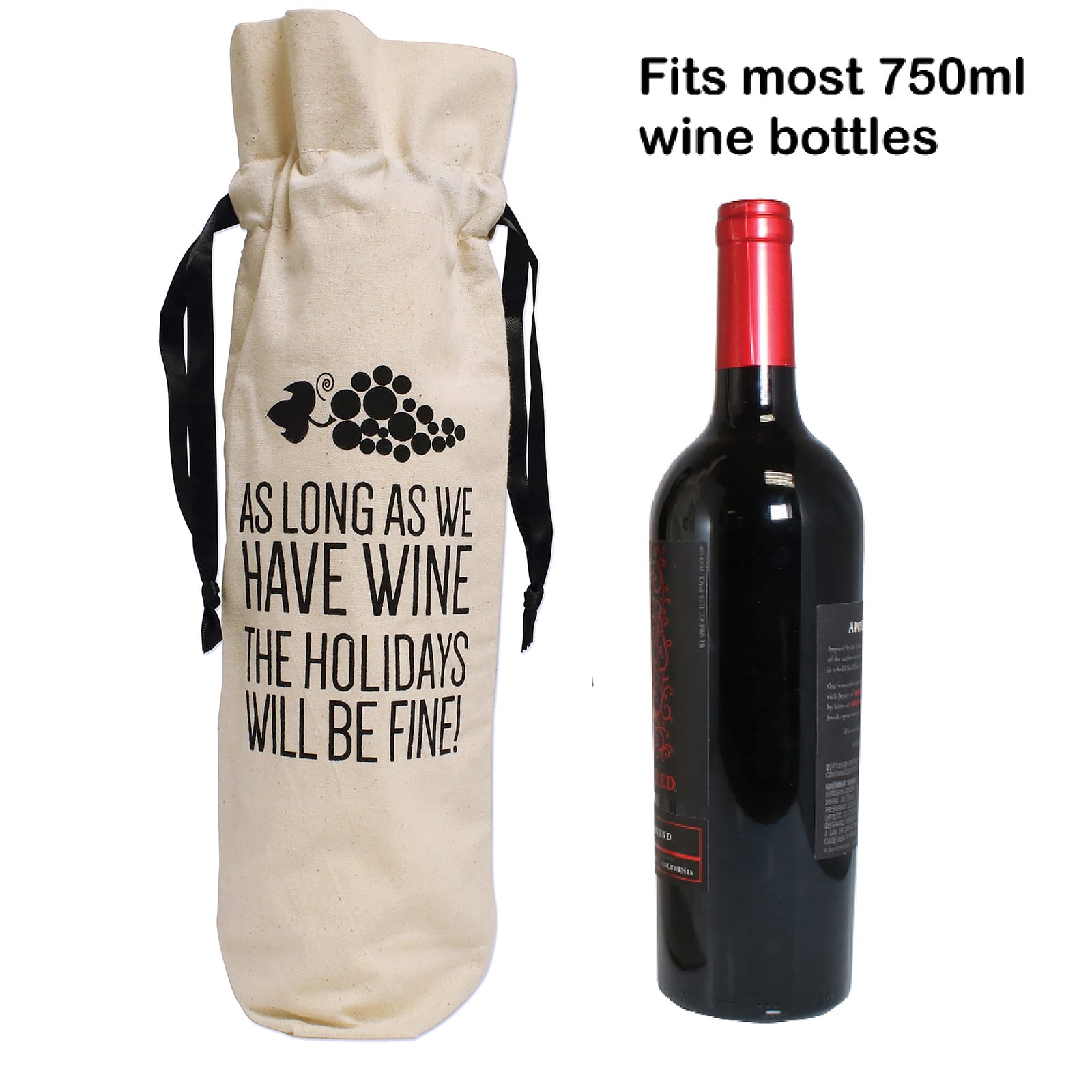 Personality Case&#x2122; Holidays Canvas Wine Bag